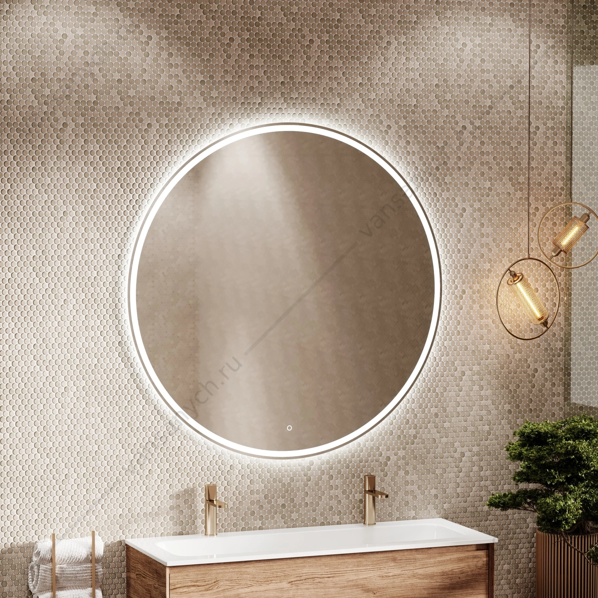 Зеркало 120 SANCOS Bella 120х120 с подсветкой, сенсор, BE1200