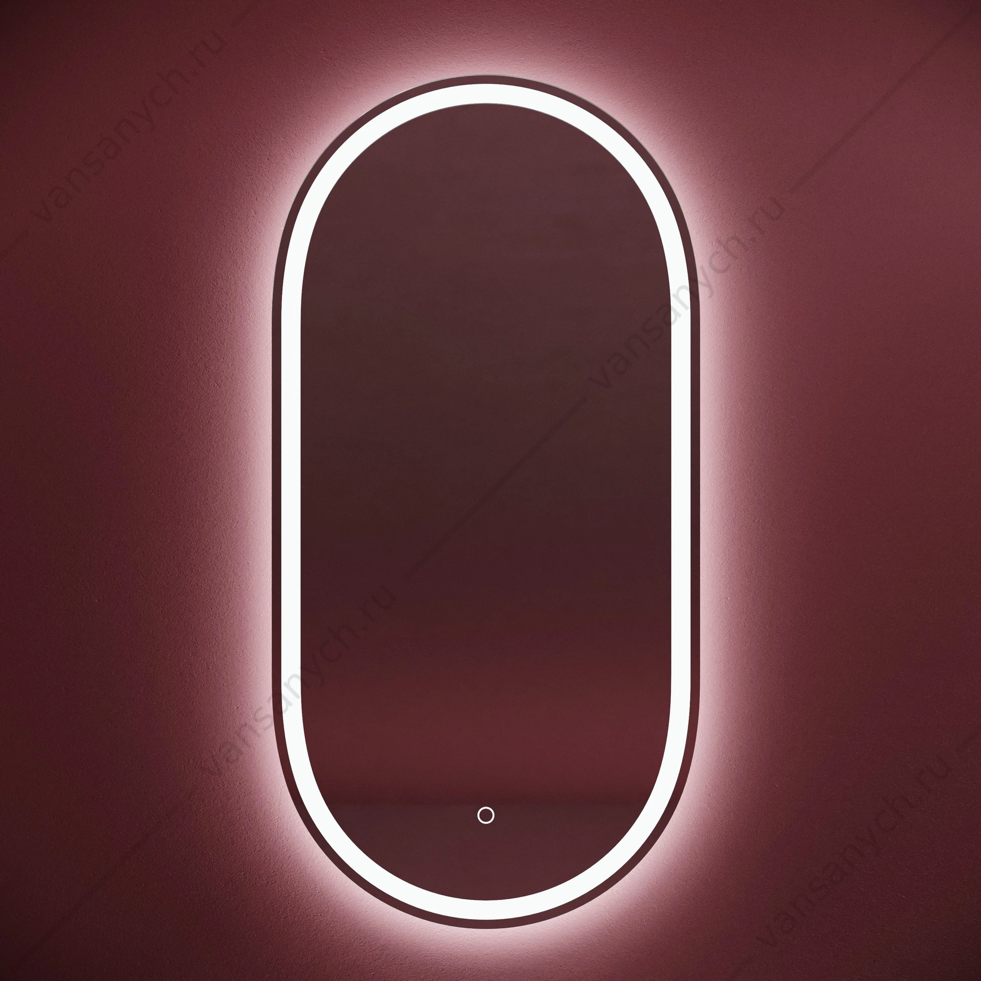 Зеркало 45 овальное SANCOS Oval 45х90 с подсветкой, сенсор, OV45F