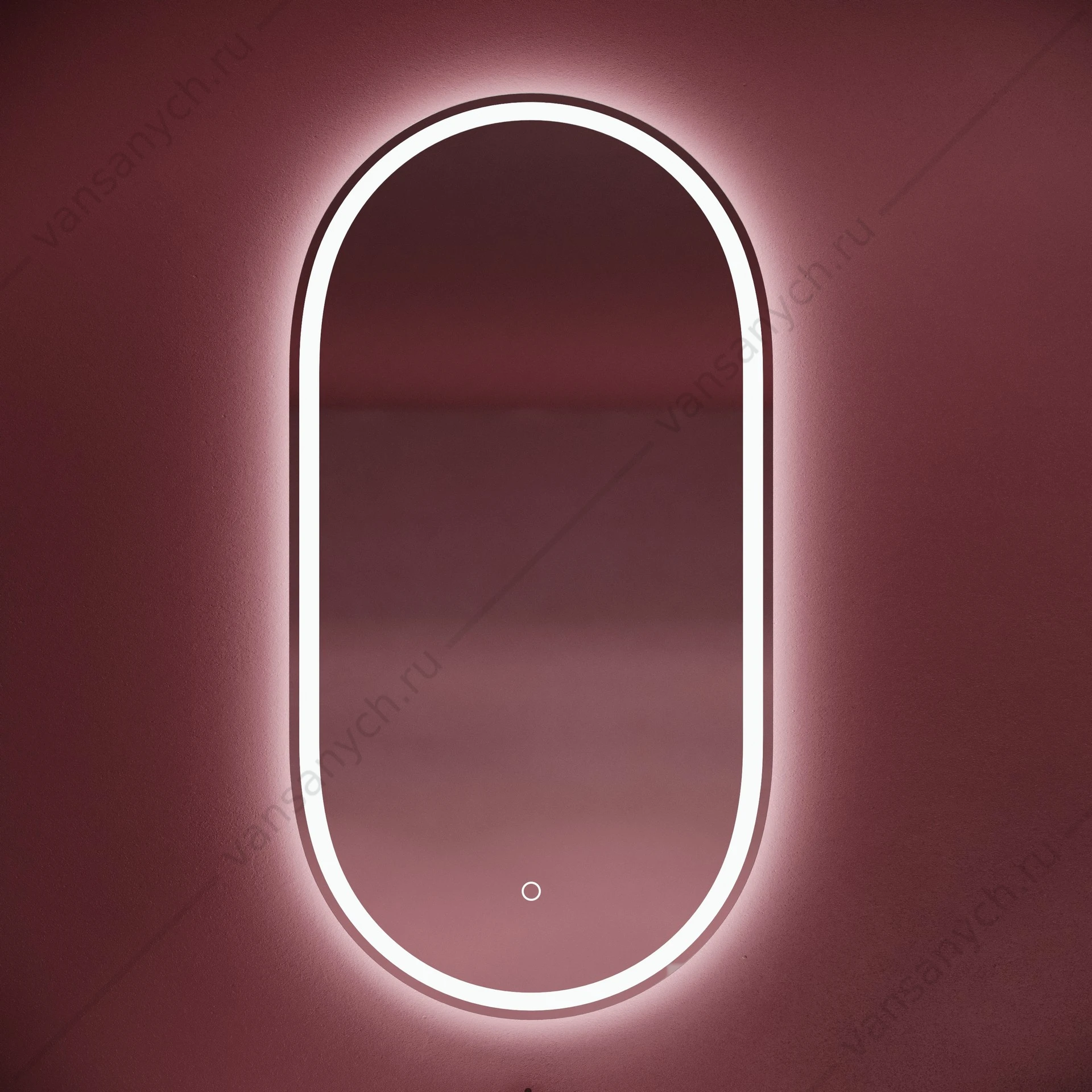 Зеркало 55 овальное SANCOS Oval 55х90 с подсветкой, сенсор, OV55F