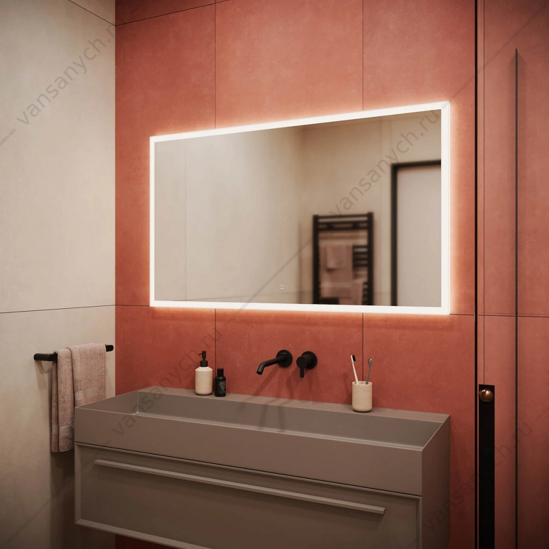Зеркало 120 SANCOS Palace 120х70 с подсветкой, сенсор, PA1200