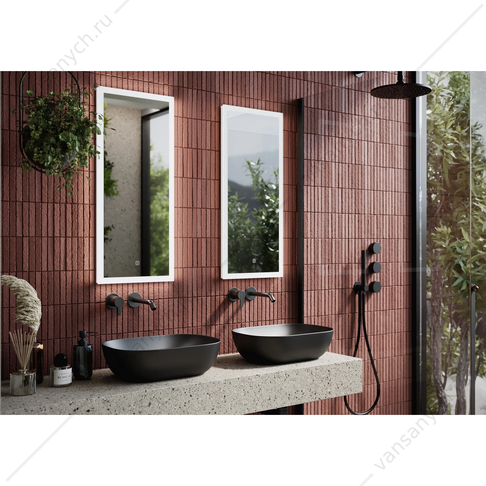 Зеркало 35 SANCOS Polo 35х80 с подсветкой, сенсор, PL35
