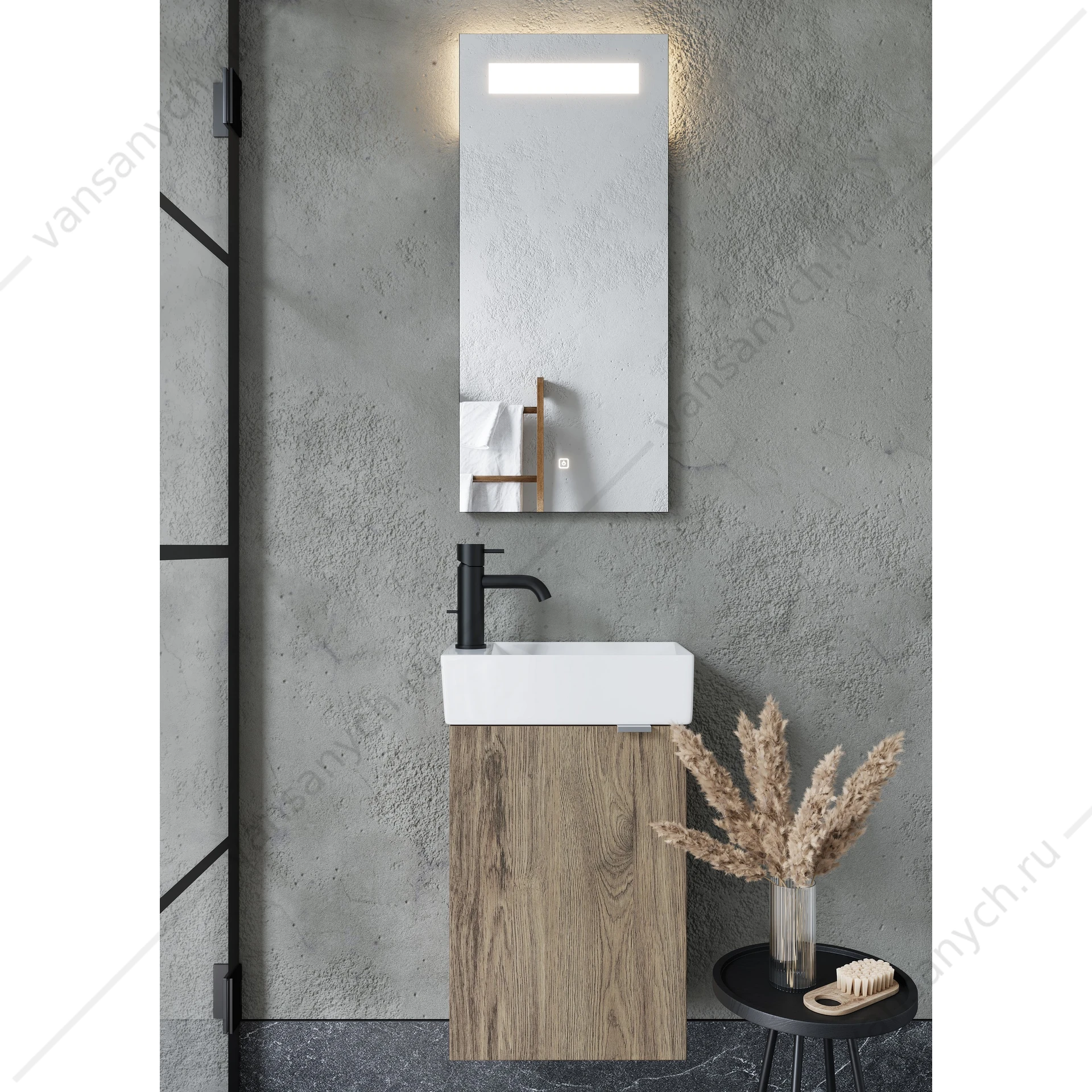 Зеркало 35 SANCOS Solo 35х80 с подсветкой, сенсор, SL35