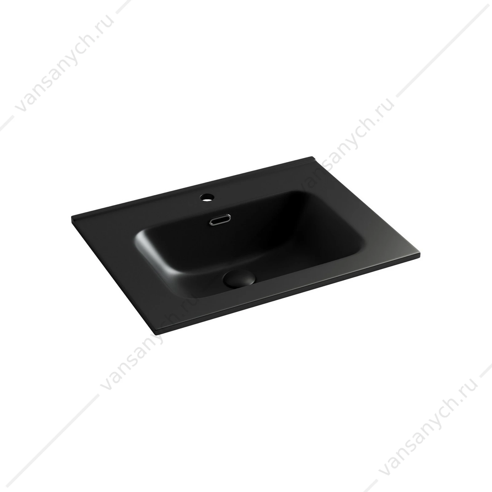 Раковина мебельная 61 SANCOS ELEMENT 61х18 Черный матовый CN7001MB