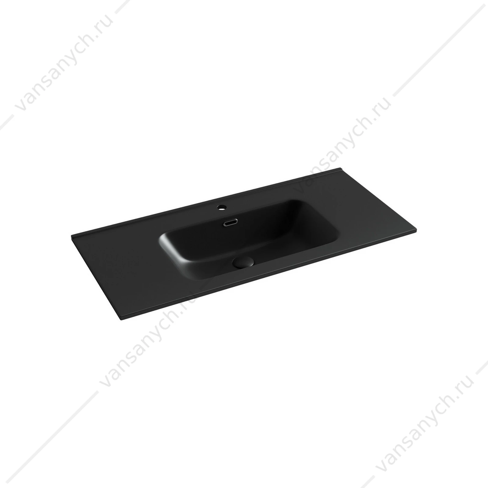 Раковина мебельная 101 SANCOS ELEMENT 101х18 Черный матовый CN7003MB