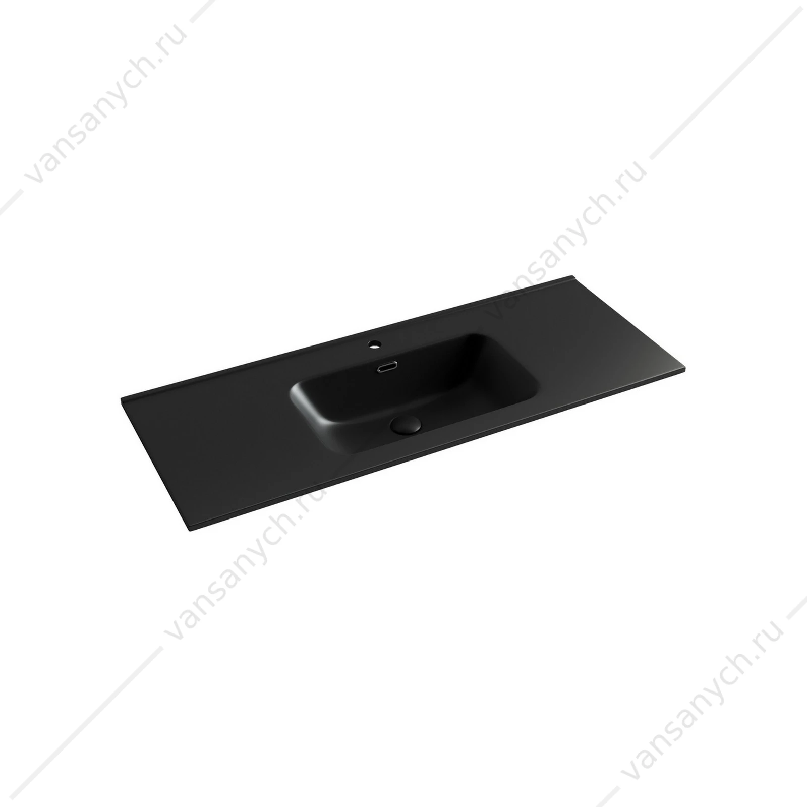 Раковина мебельная 121 SANCOS ELEMENT 121х18 Черный матовый CN7006MB