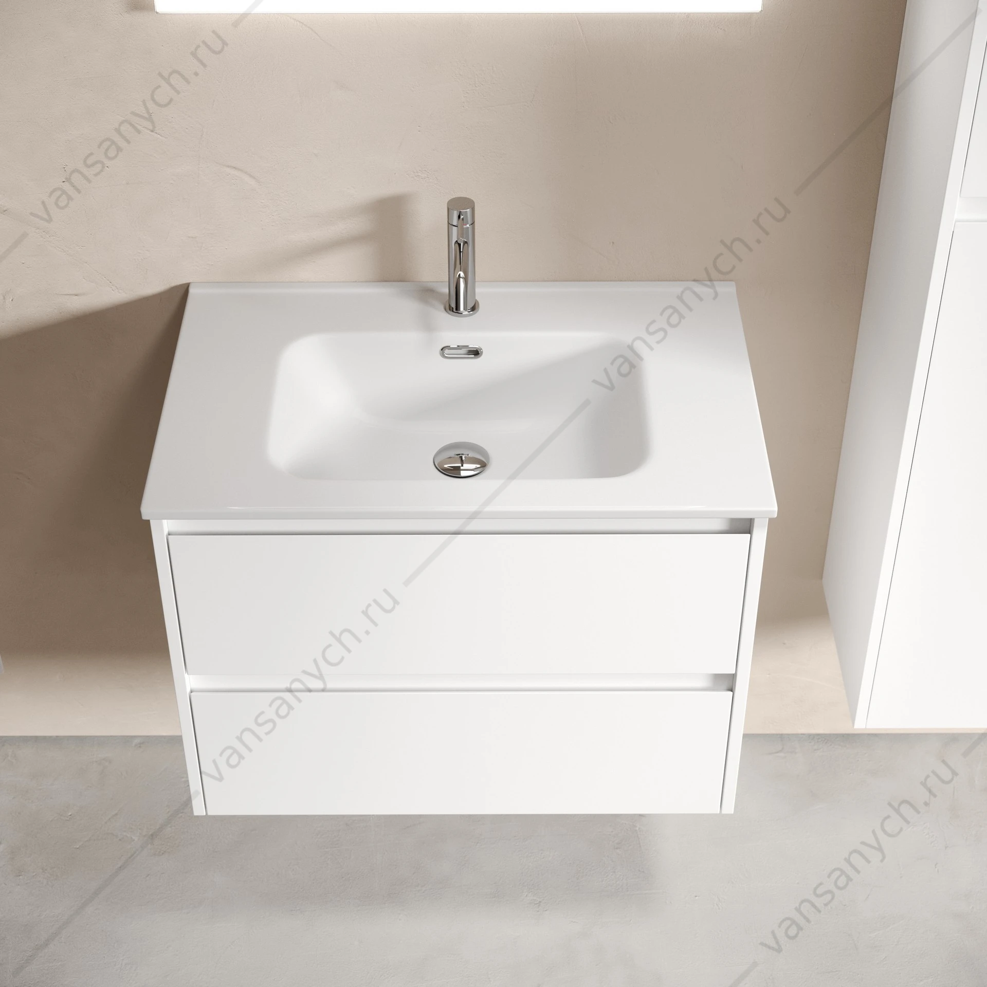 Тумба под раковину 70 подвесная SANCOS Libra 69х50 Белый LB70W
