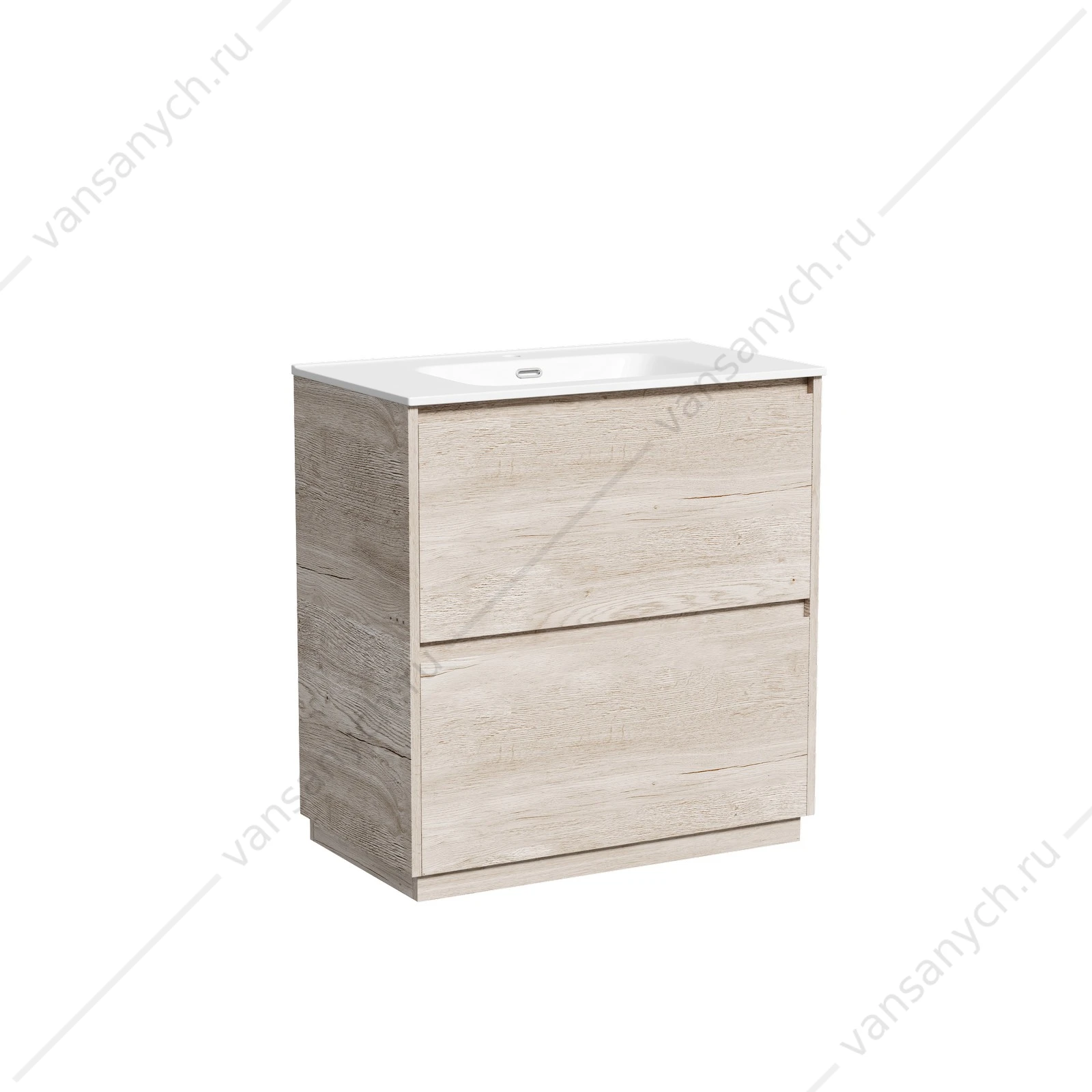 Тумба под раковину 80 напольная SANCOS Libra Floor 79х84 Дуб галифакс натуральный LB80FEG
