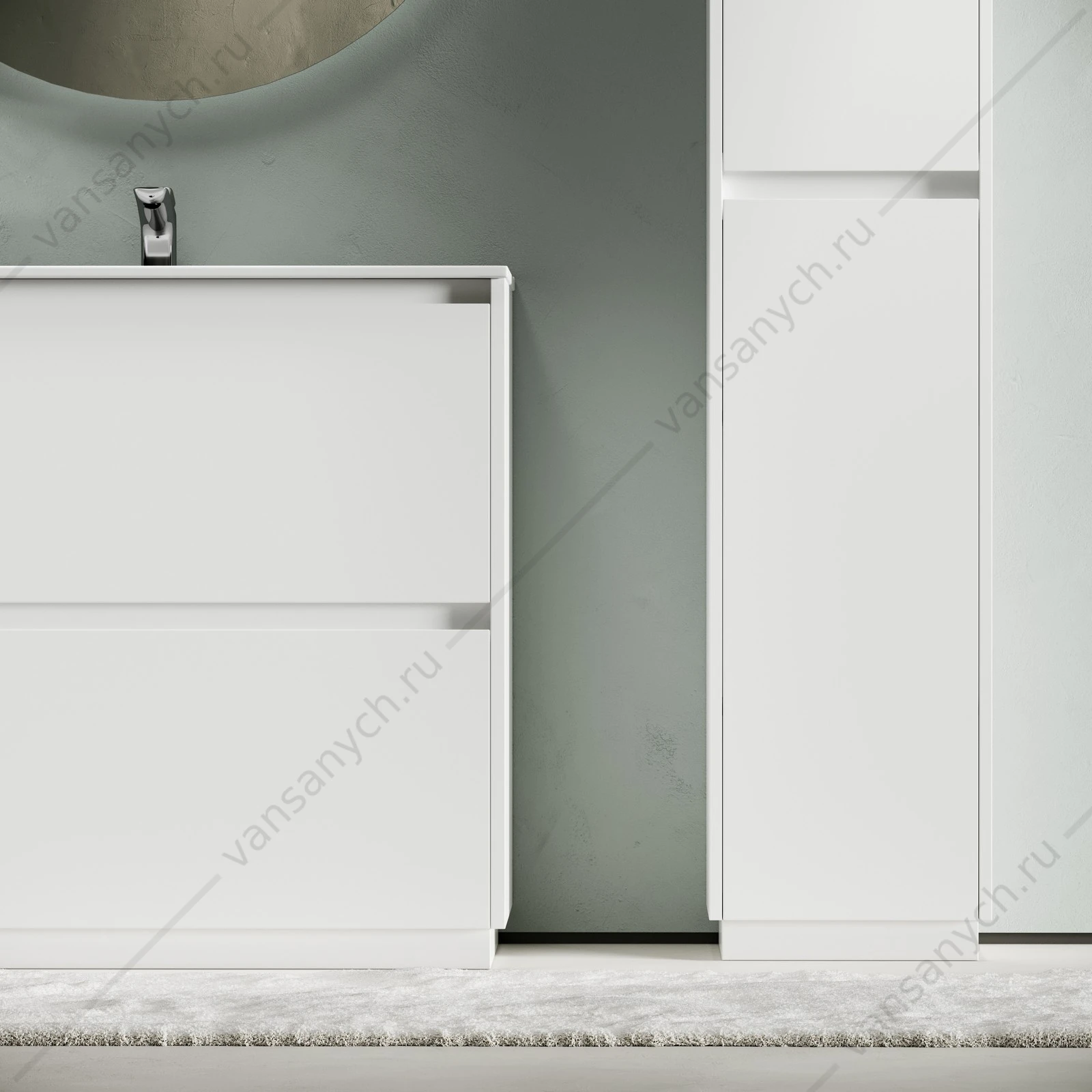 Тумба под раковину 90 напольная SANCOS Libra Floor 89х84 Белый LB90FW