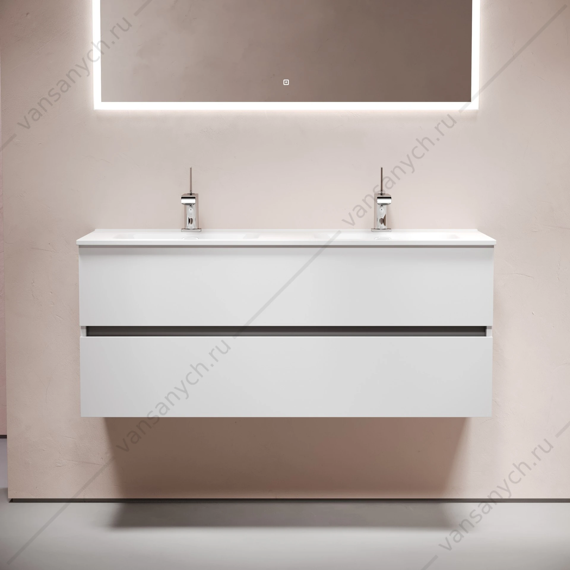 Тумба под раковину 120 подвесная SANCOS Urban 119х55 Белый UR120-2W