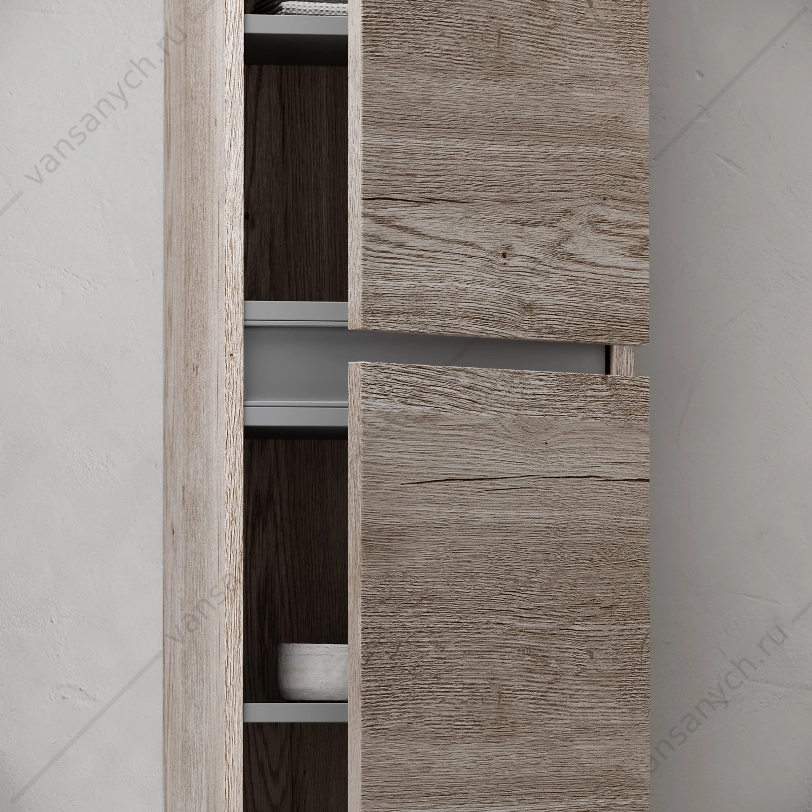 Пенал подвесной 35 SANCOS Urban 35х160 Дуб галифакс натуральный L/R PUR35EG