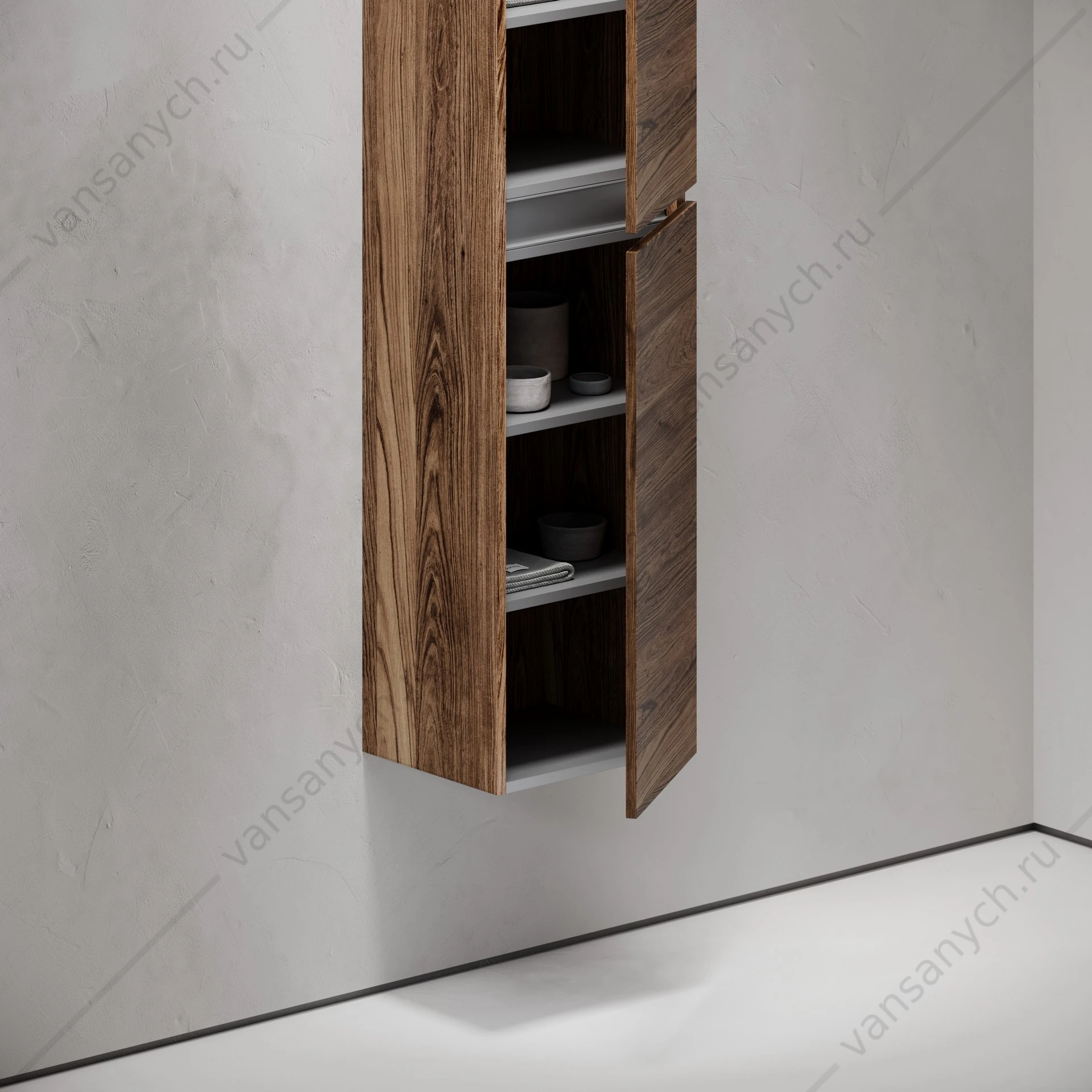 Пенал подвесной 35 SANCOS Urban 35х160 Дуб чарльстон L/R PUR35ECH
