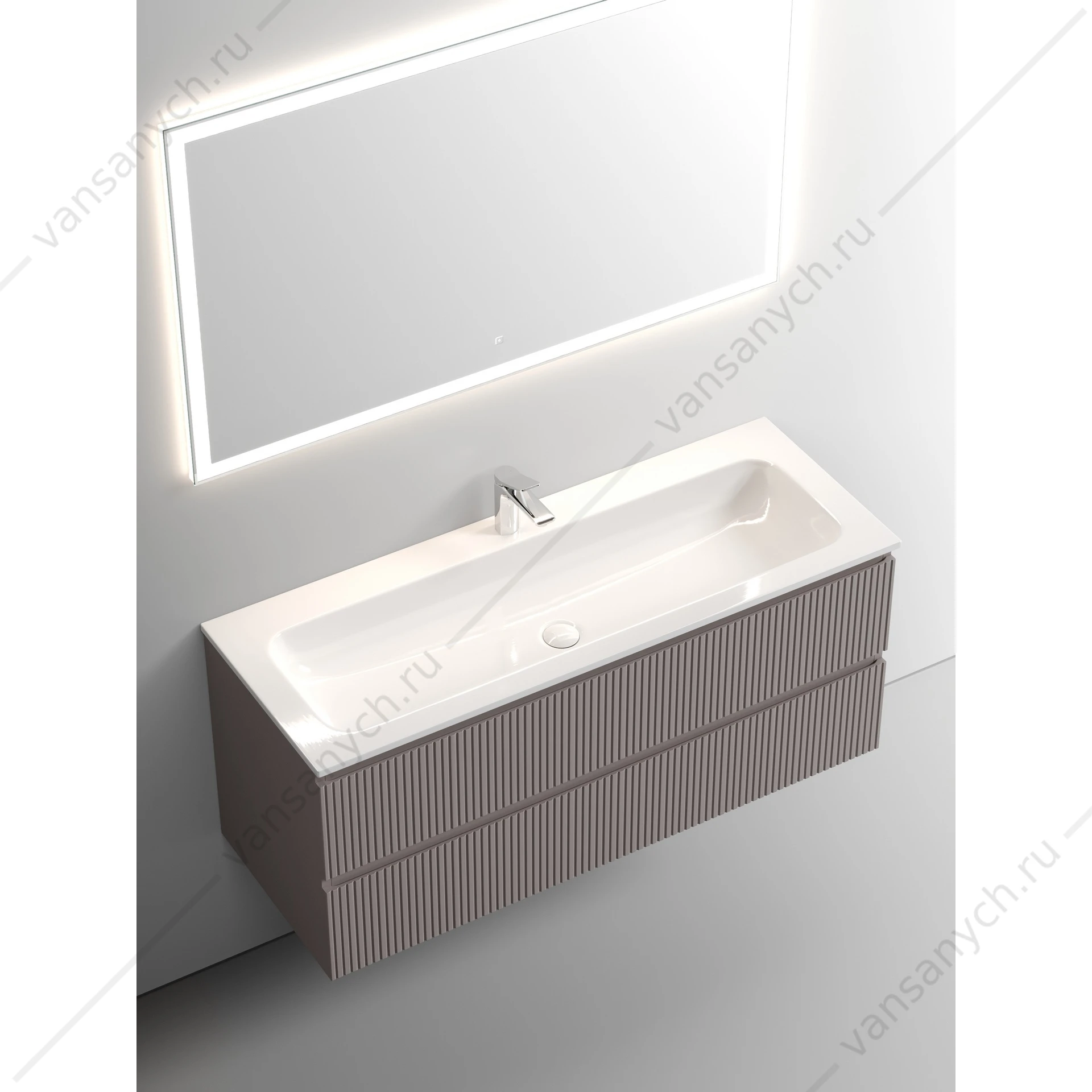 Тумба под раковину 120 подвесная SANCOS SNOB T 119,5х50 Doha Soft SNT120SM