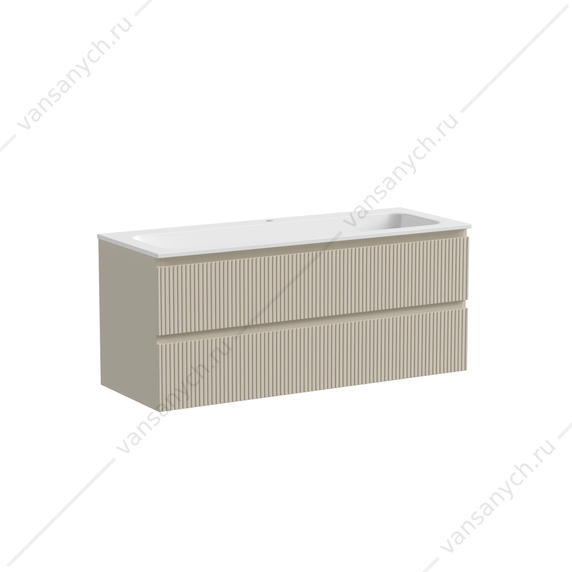 Тумба под раковину 120 подвесная SANCOS SNOB T 119,5х50 Beige Soft SNT120CE