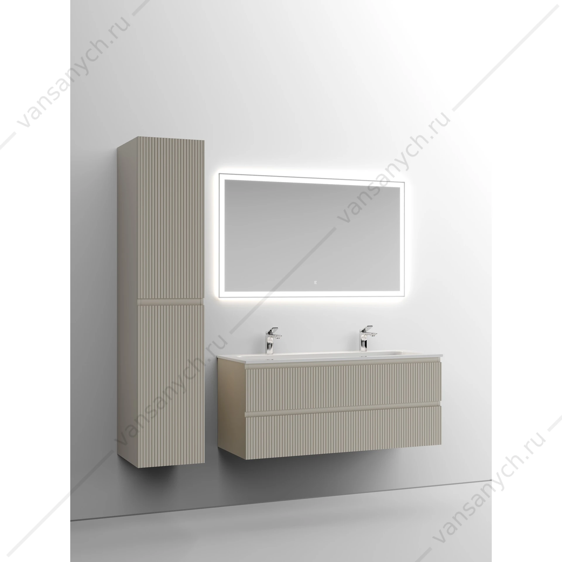 Тумба под раковину 120 подвесная SANCOS SNOB T 119,5х50 Beige Soft SNT120CE