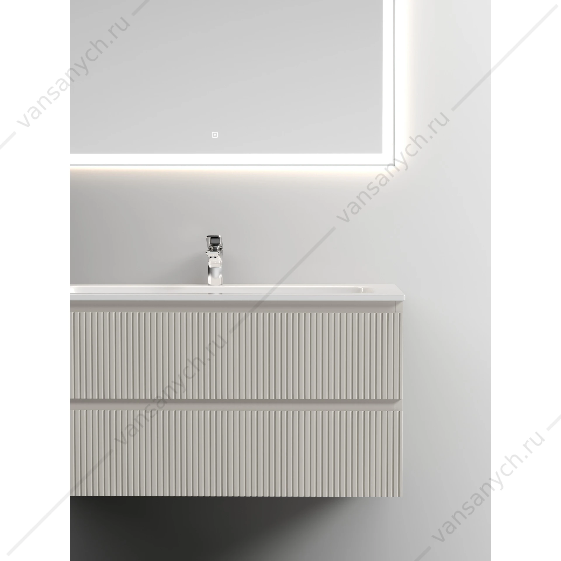 Тумба под раковину 120 подвесная SANCOS SNOB T 119,5х50 Beige Soft SNT120CE