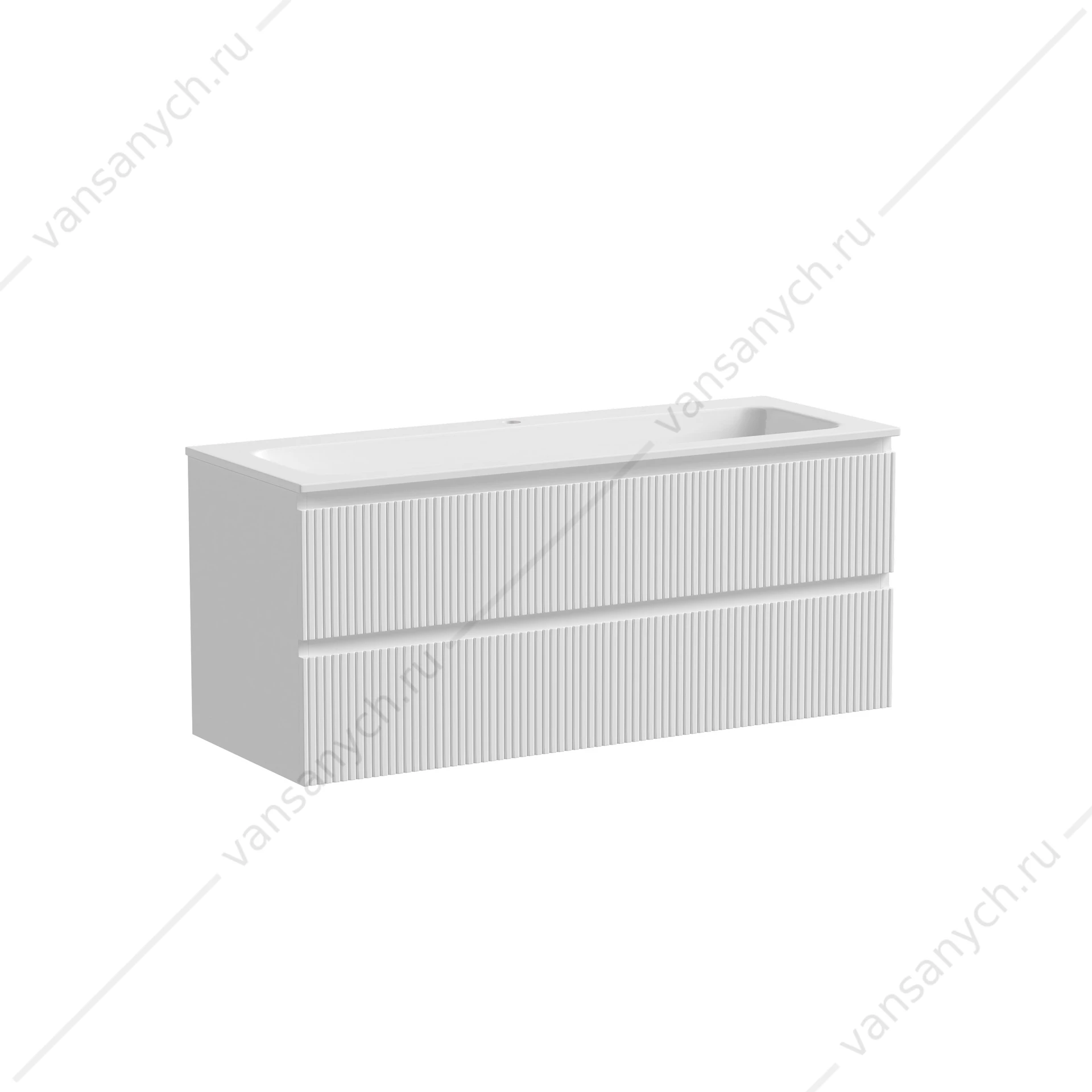 Тумба под раковину 120 подвесная SANCOS SNOB T 119,5х50 Bianco SNT120W