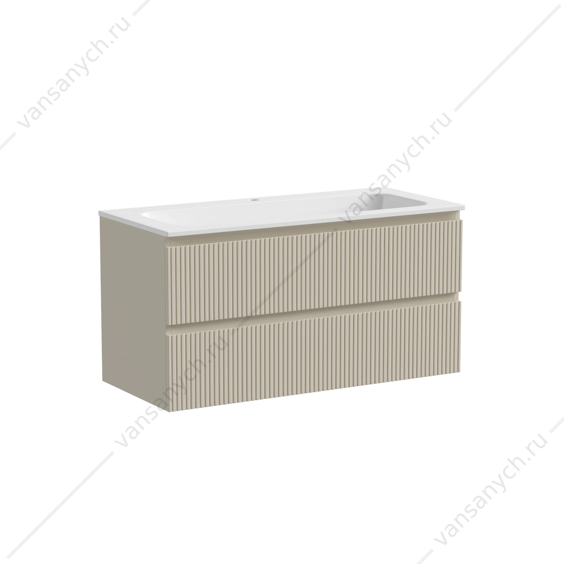 Тумба под раковину 100 подвесная SANCOS SNOB T 99,5х50 Beige Soft SNT100CE