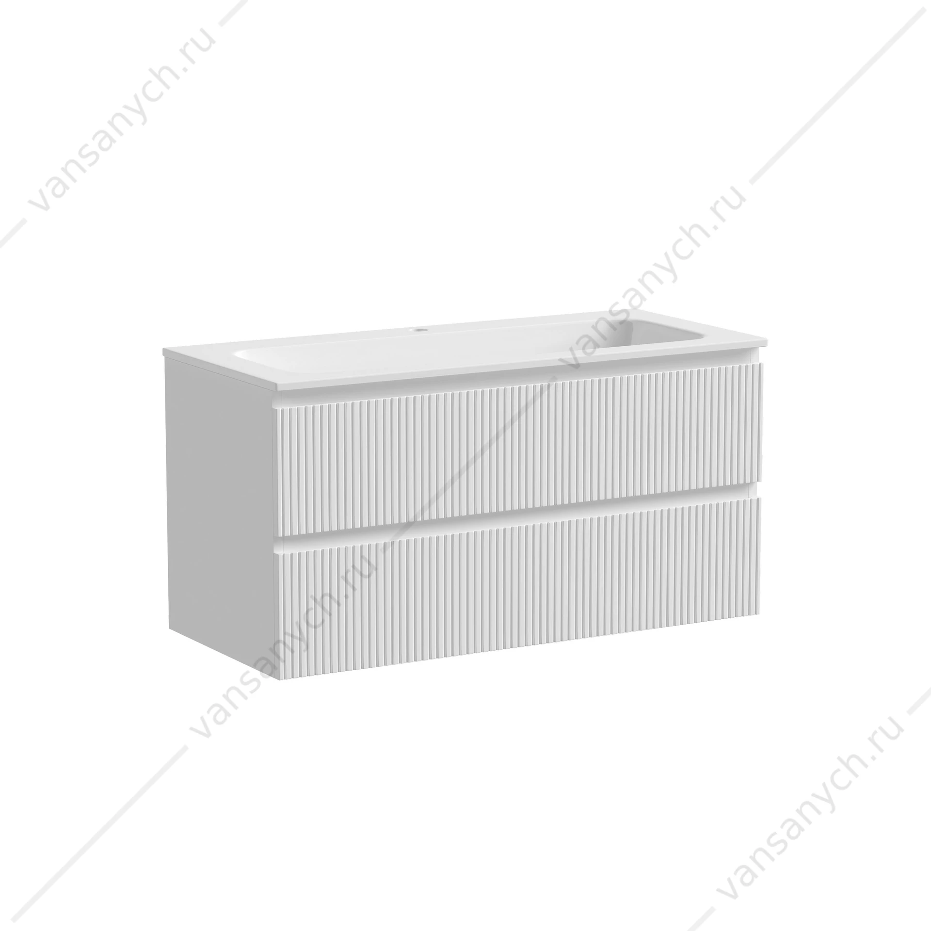 Тумба под раковину 100 подвесная SANCOS SNOB T 99,5х50 Bianco SNT100W