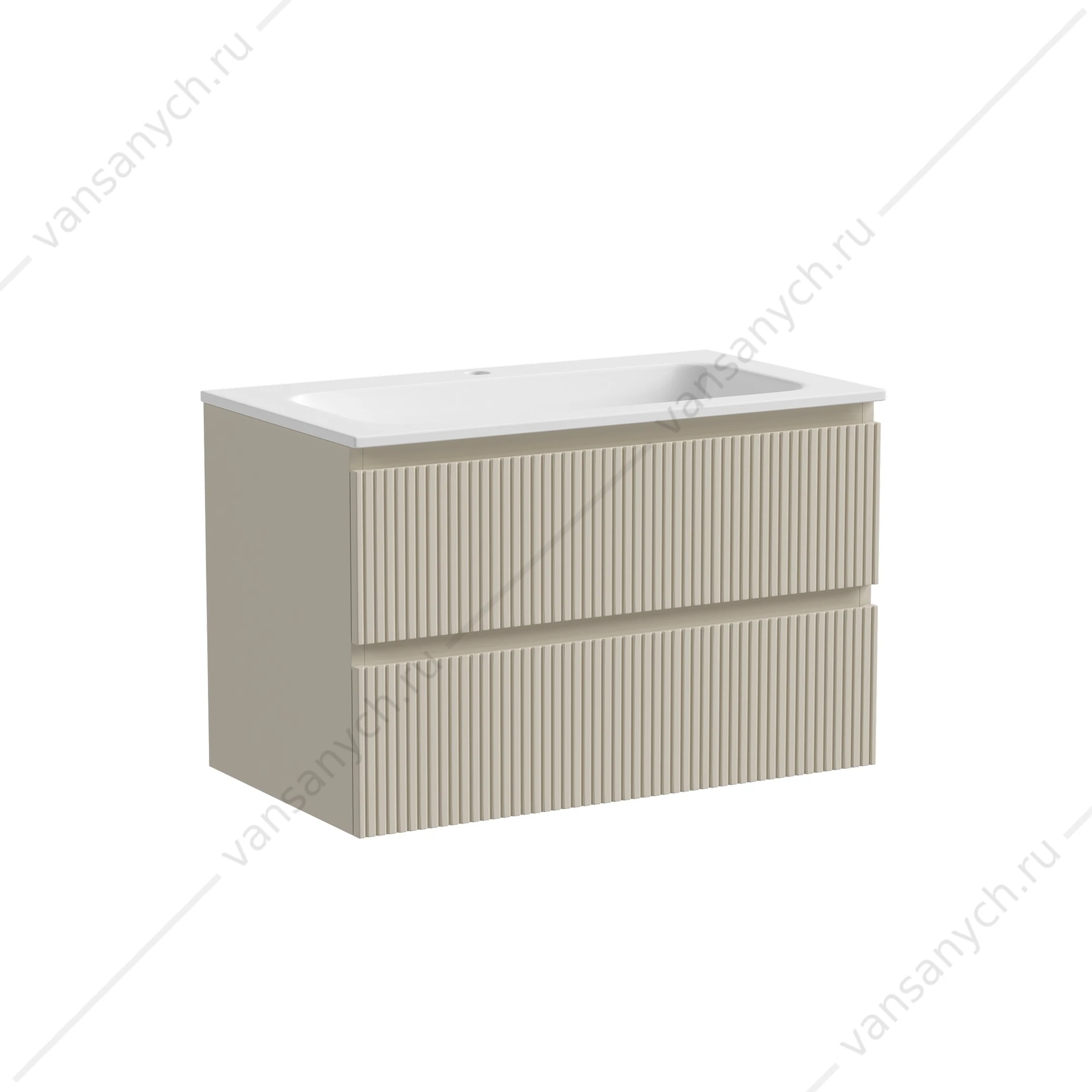 Тумба под раковину 80 подвесная SANCOS SNOB T 79х50 Beige Soft SNT80CE