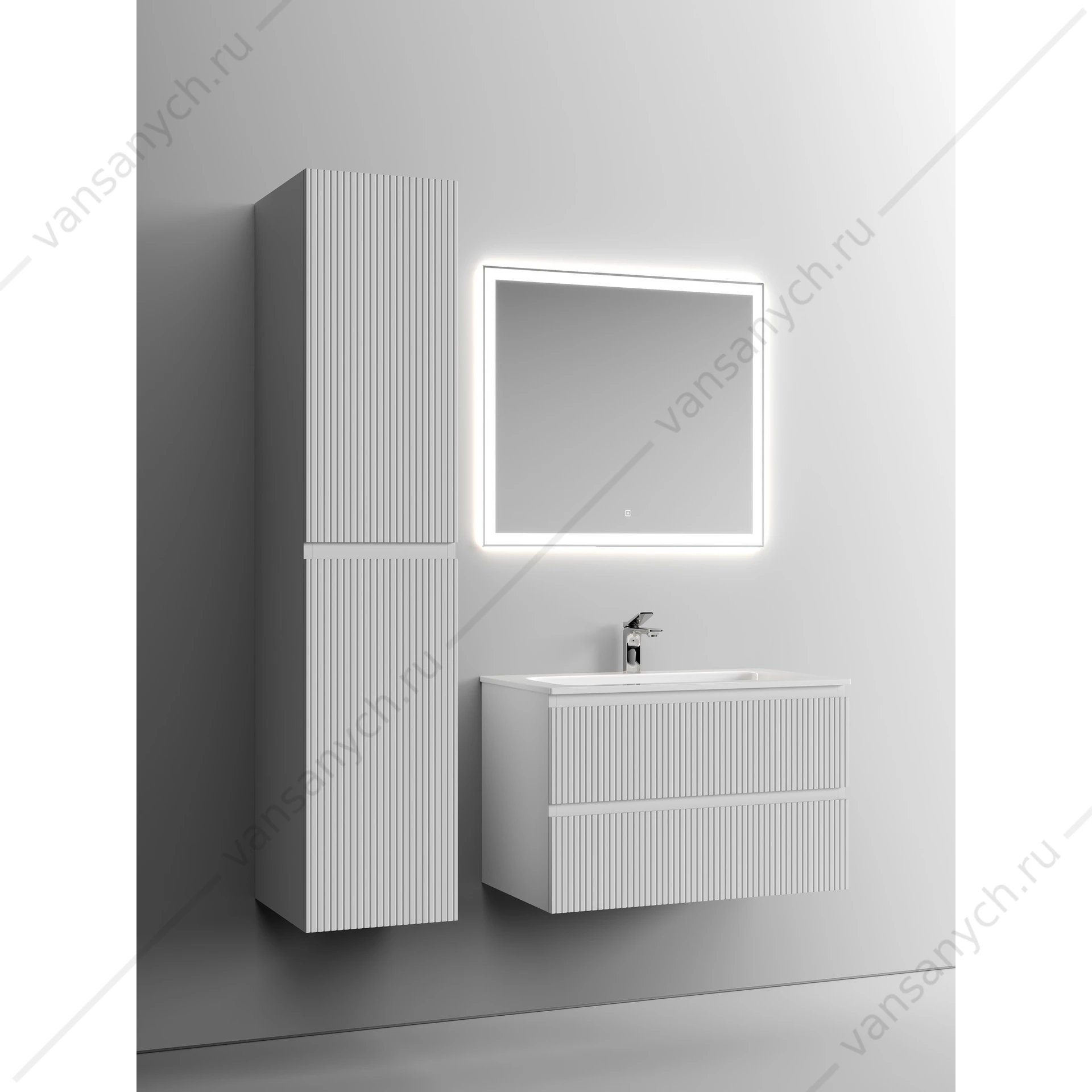 Тумба под раковину 80 подвесная SANCOS SNOB T 79х50 Bianco SNT80W