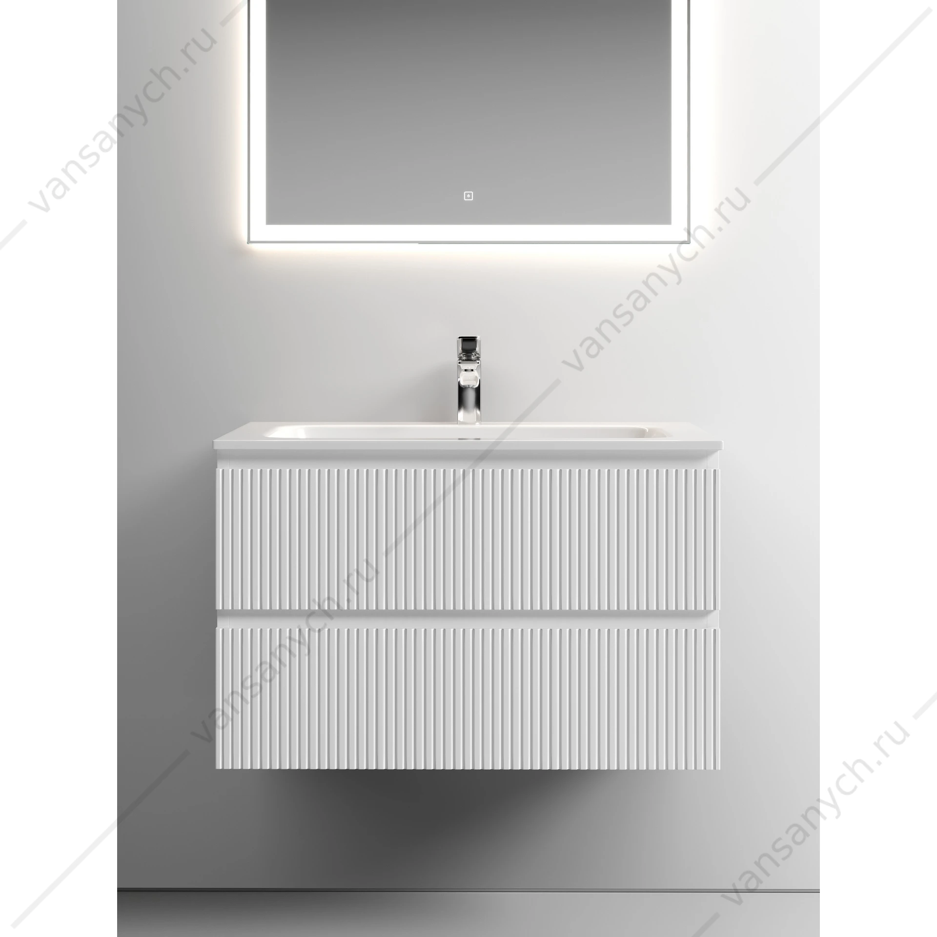 Тумба под раковину 80 подвесная SANCOS SNOB T 79х50 Bianco SNT80W