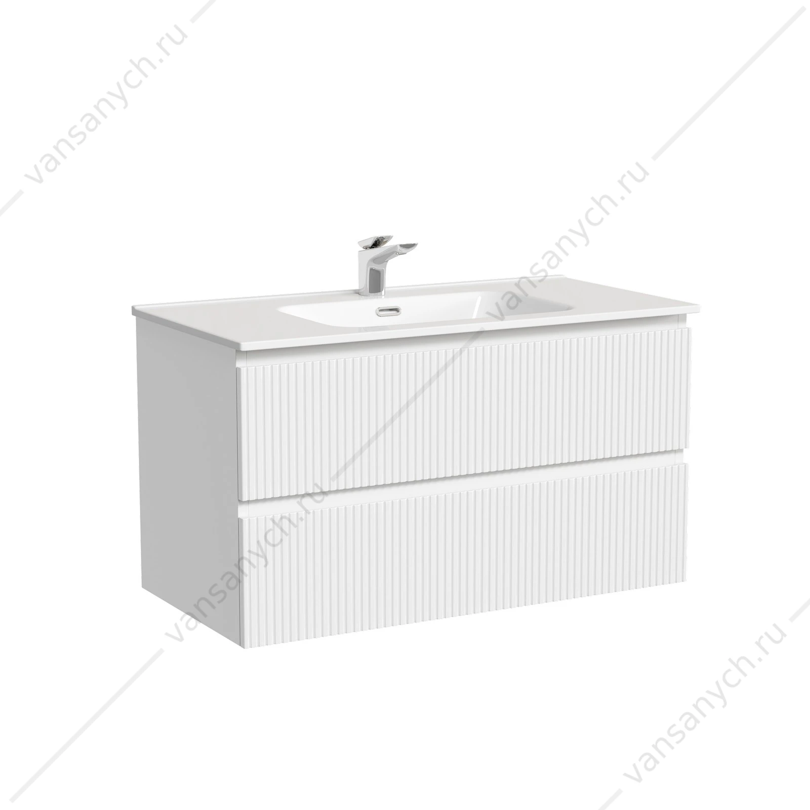 Тумба под раковину 90 подвесная SANCOS SNOB T 89х50 Bianco SNT90W