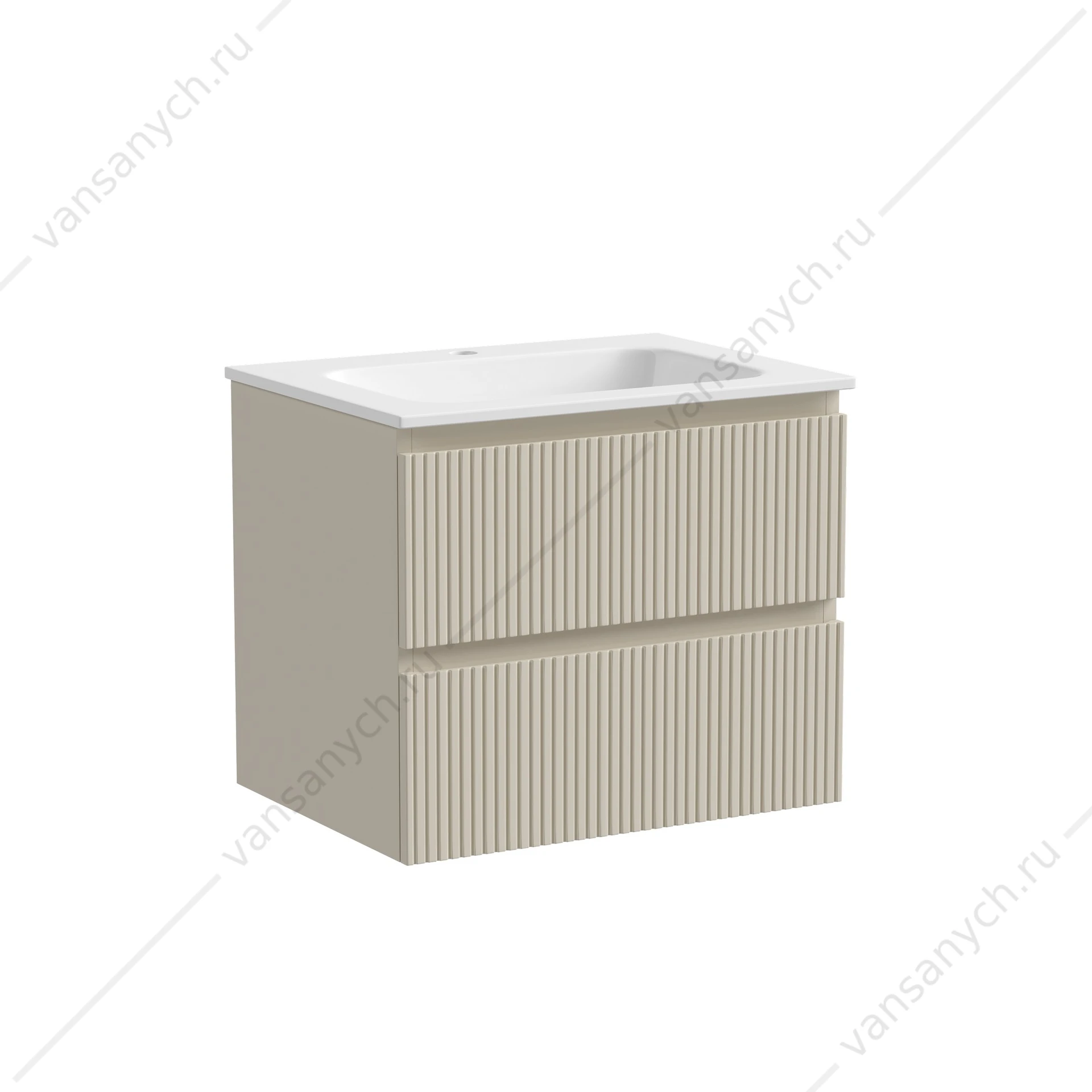 Тумба под раковину 60 подвесная SANCOS SNOB T 59х50 Beige Soft SNT60CE
