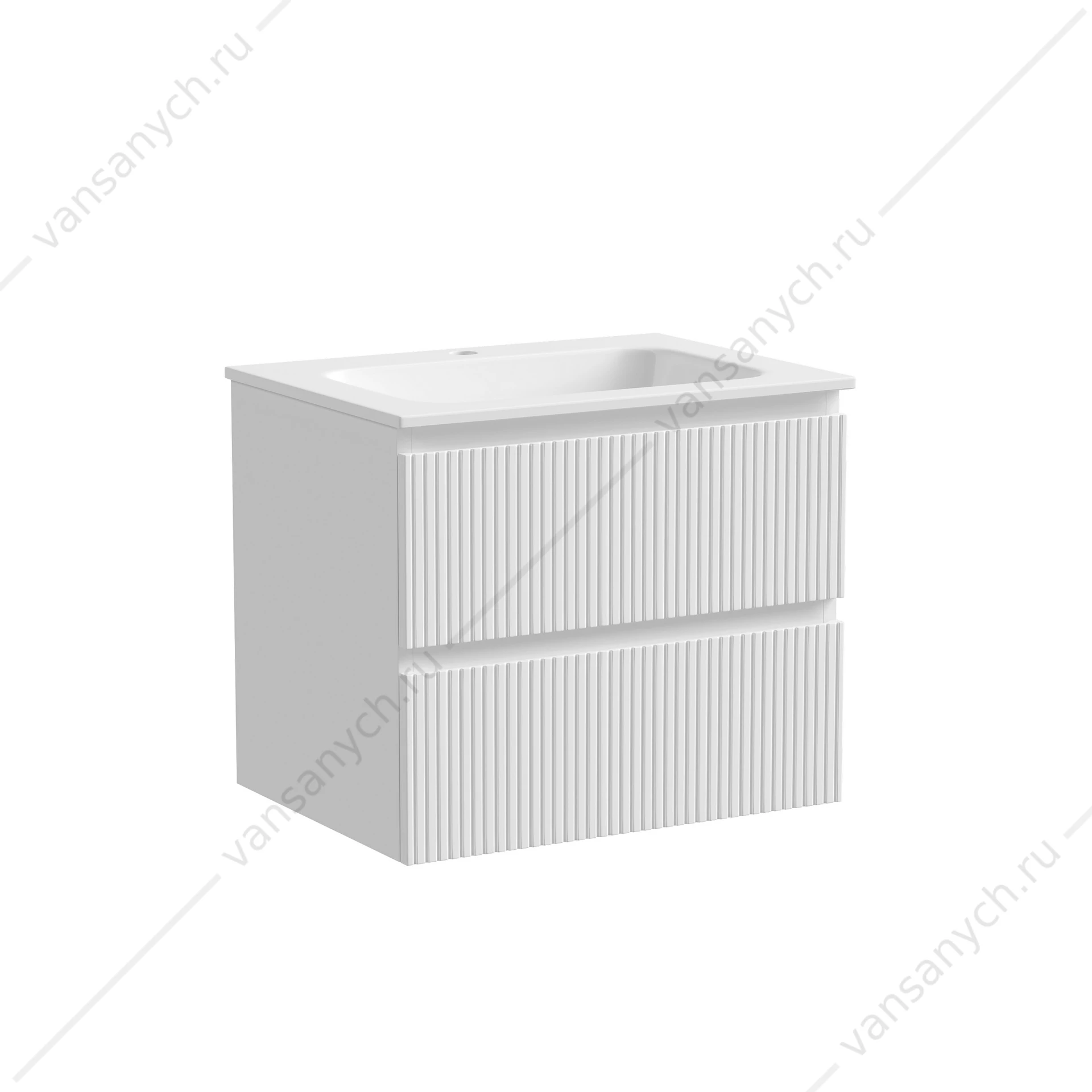 Тумба под раковину 60 подвесная SANCOS SNOB T 59х50 Bianco SNT60W