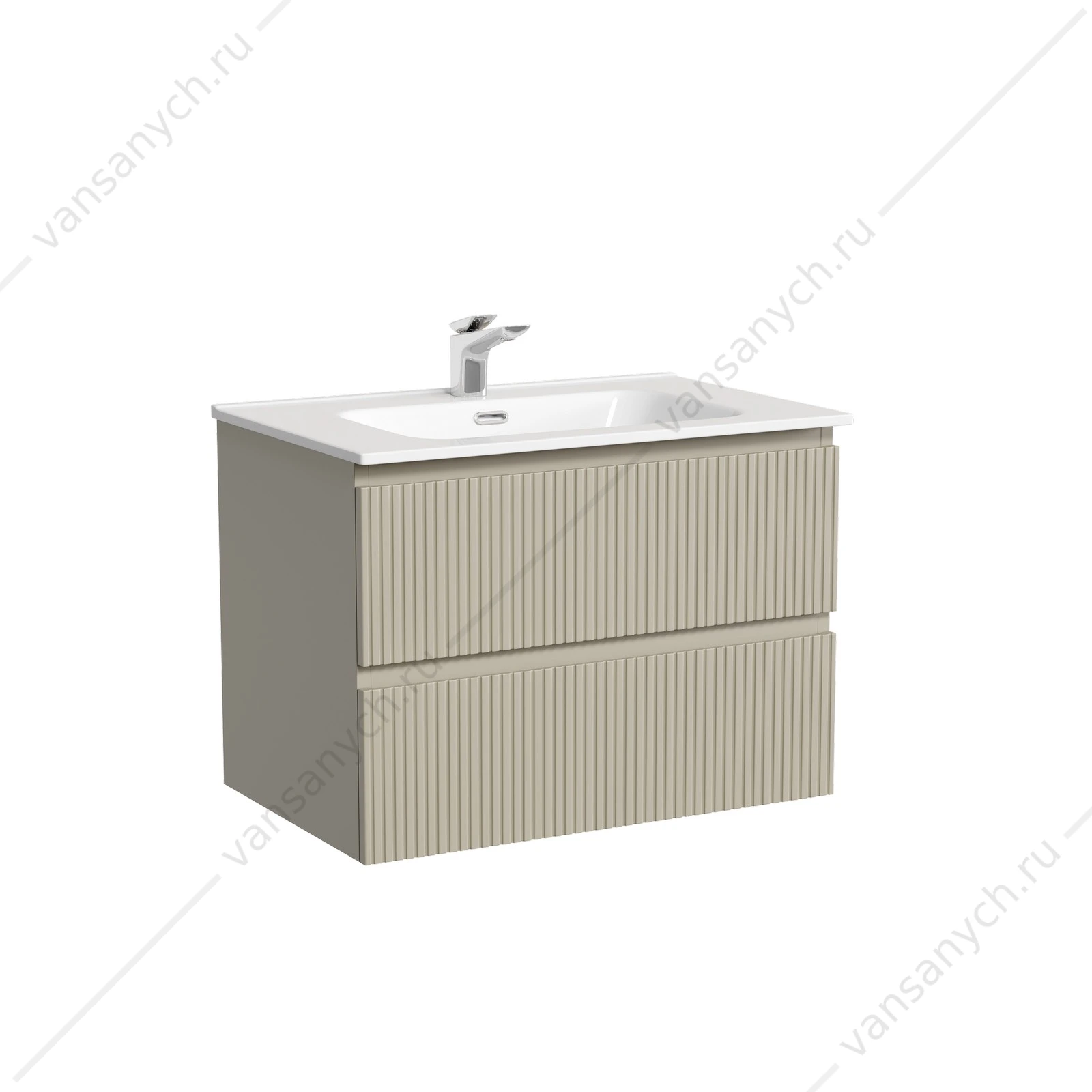 Тумба под раковину 70 подвесная SANCOS SNOB T 69х50 Beige Soft SNT70CE