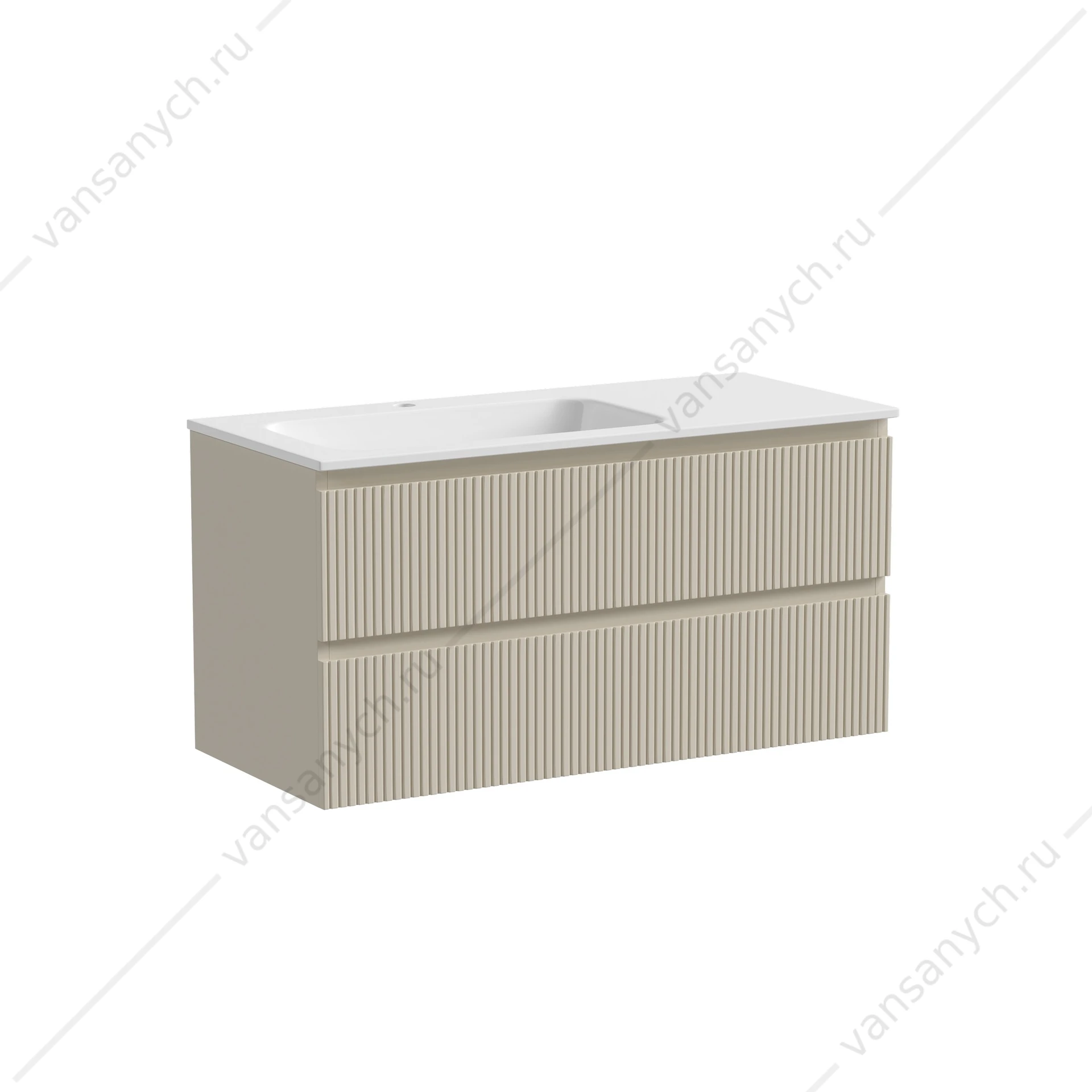 Тумба под раковину 100 подвесная SANCOS SNOB T 99,5х50 Beige Soft SNT100LCE