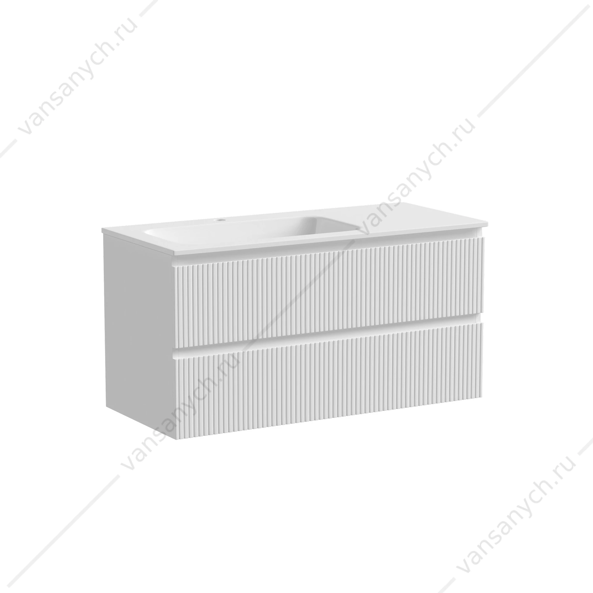 Тумба под раковину 100 подвесная SANCOS SNOB T 99,5х50 Bianco SNT100LW