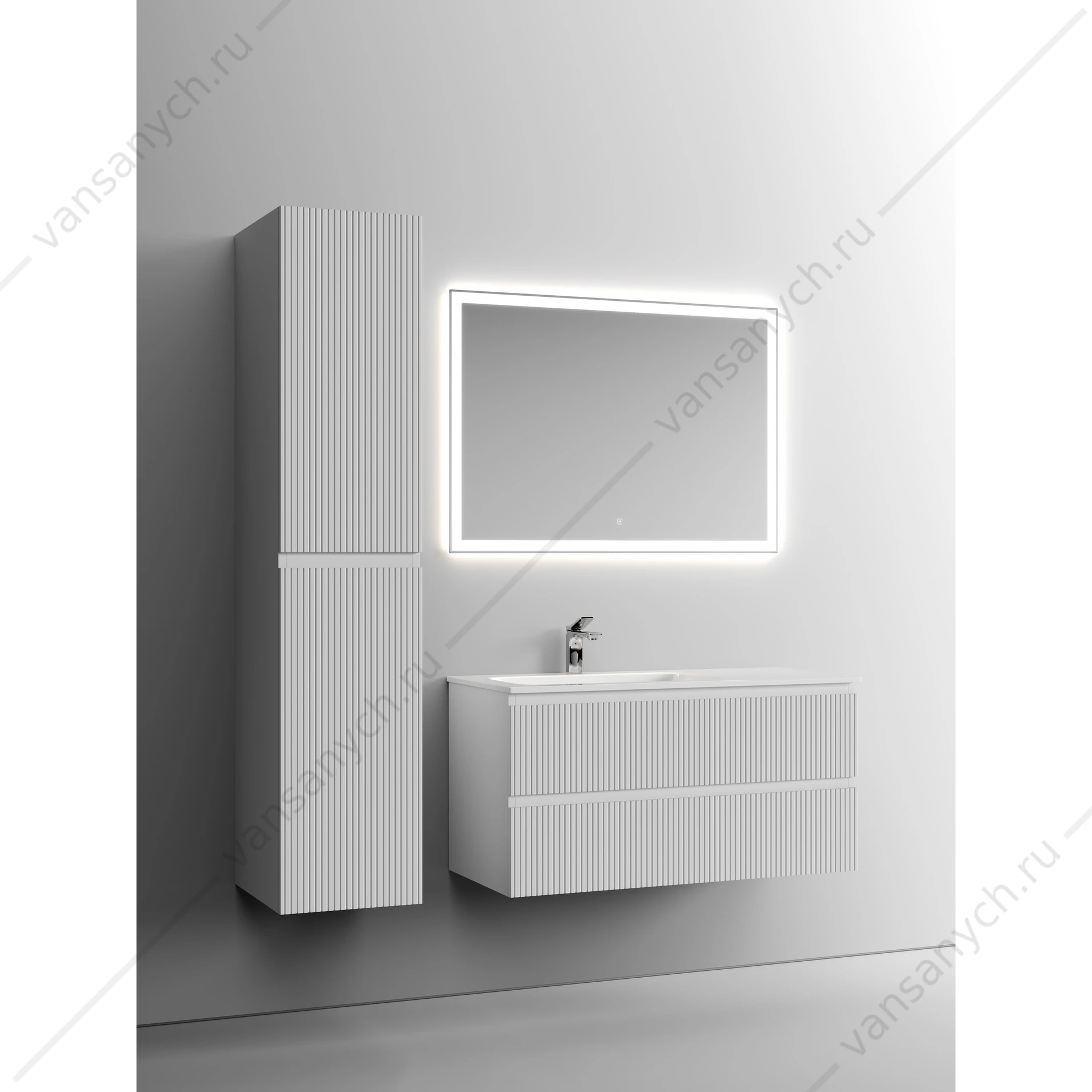 Тумба под раковину 100 подвесная SANCOS SNOB T 99,5х50 Bianco SNT100LW