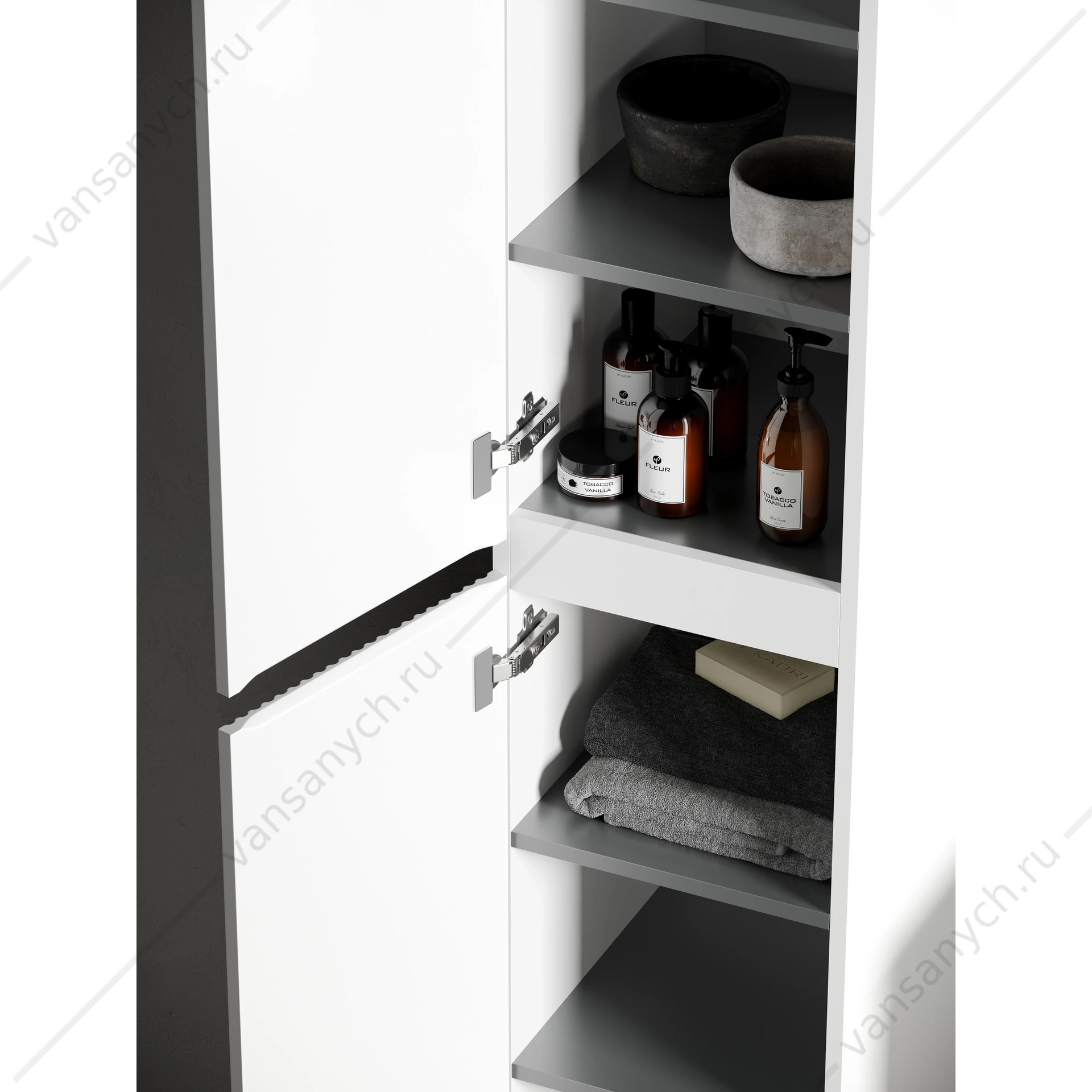 Пенал подвесной 35 SANCOS SNOB R 35х165 Bianco L/R PSNR35W