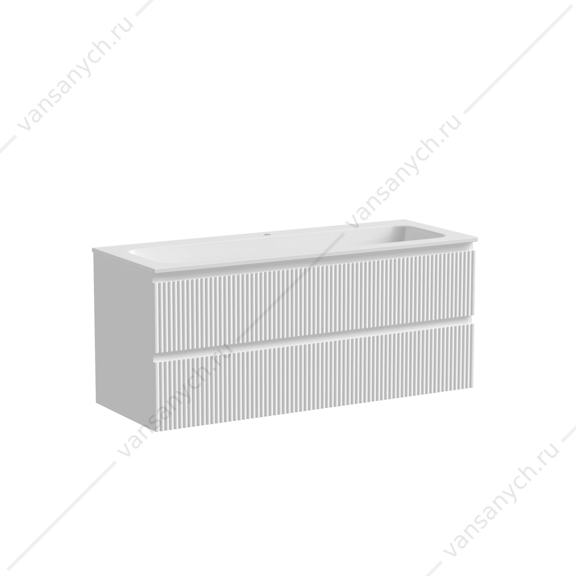 Тумба под раковину 120 подвесная SANCOS SNOB R 119,5х50 Bianco SNR120W