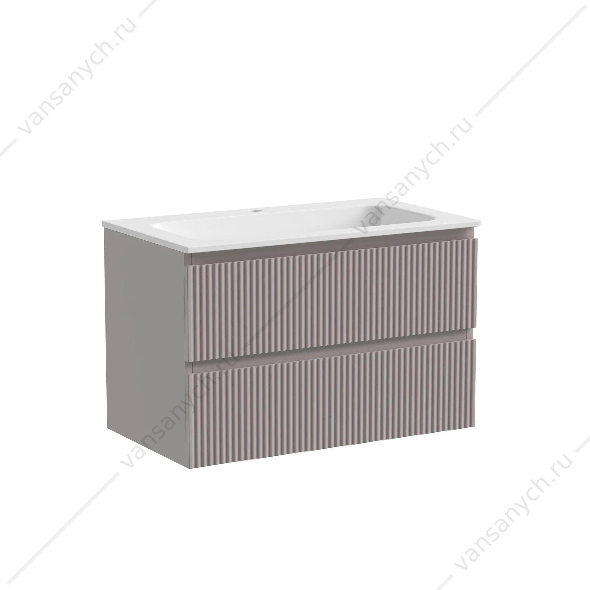 Тумба под раковину 80 подвесная SANCOS SNOB R 79х50 Doha Soft SNR80SM