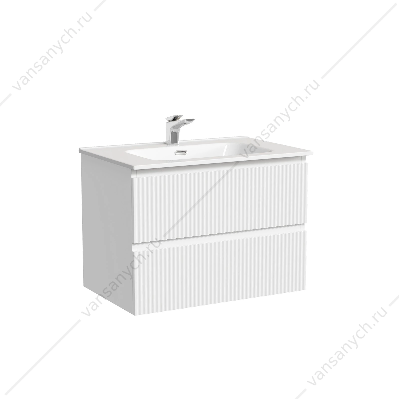 Тумба под раковину 70 подвесная SANCOS SNOB R 69х50 Bianco SNR70W