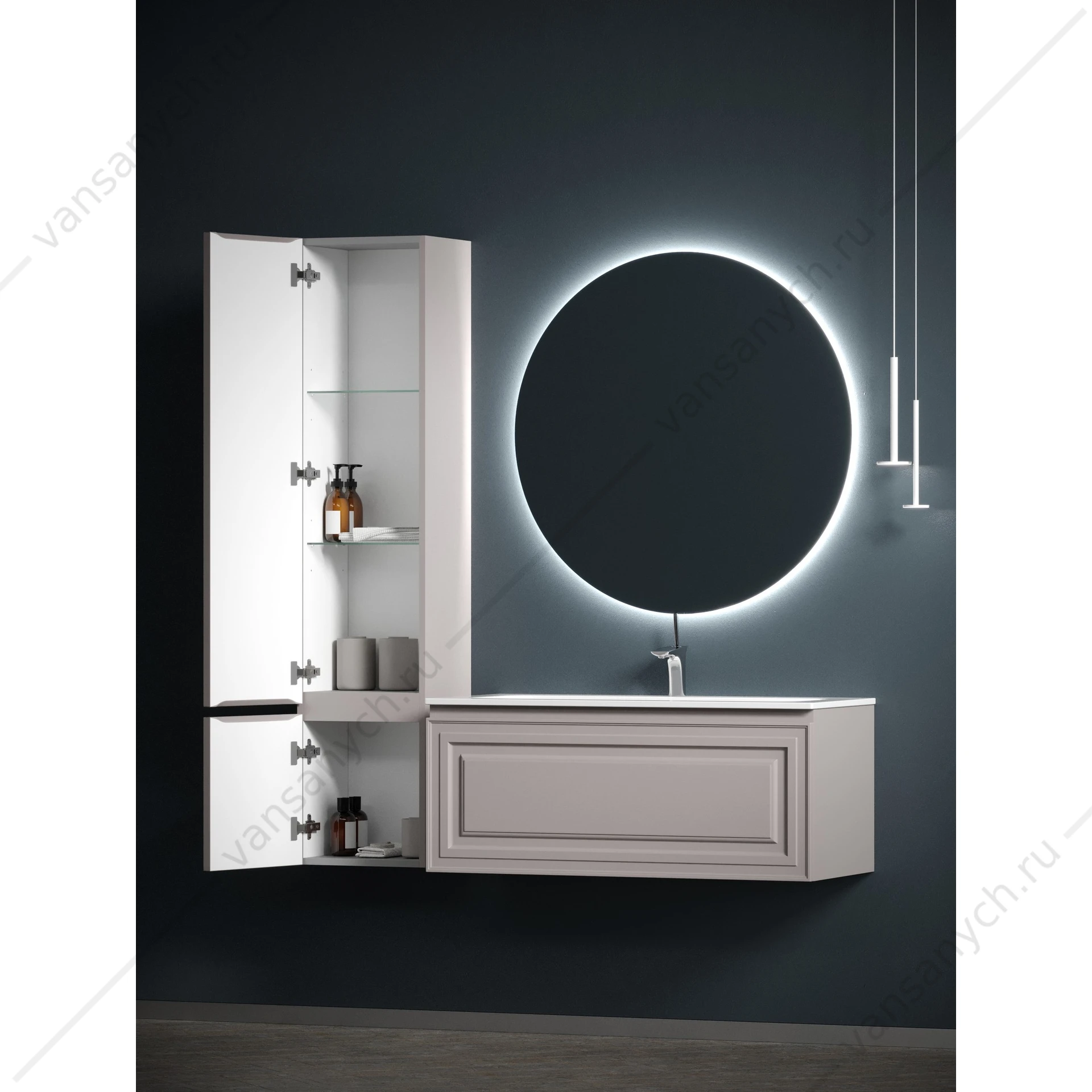 Пенал подвесной 35 SANCOS Very 35х160 Doha Soft L PVR35LSM