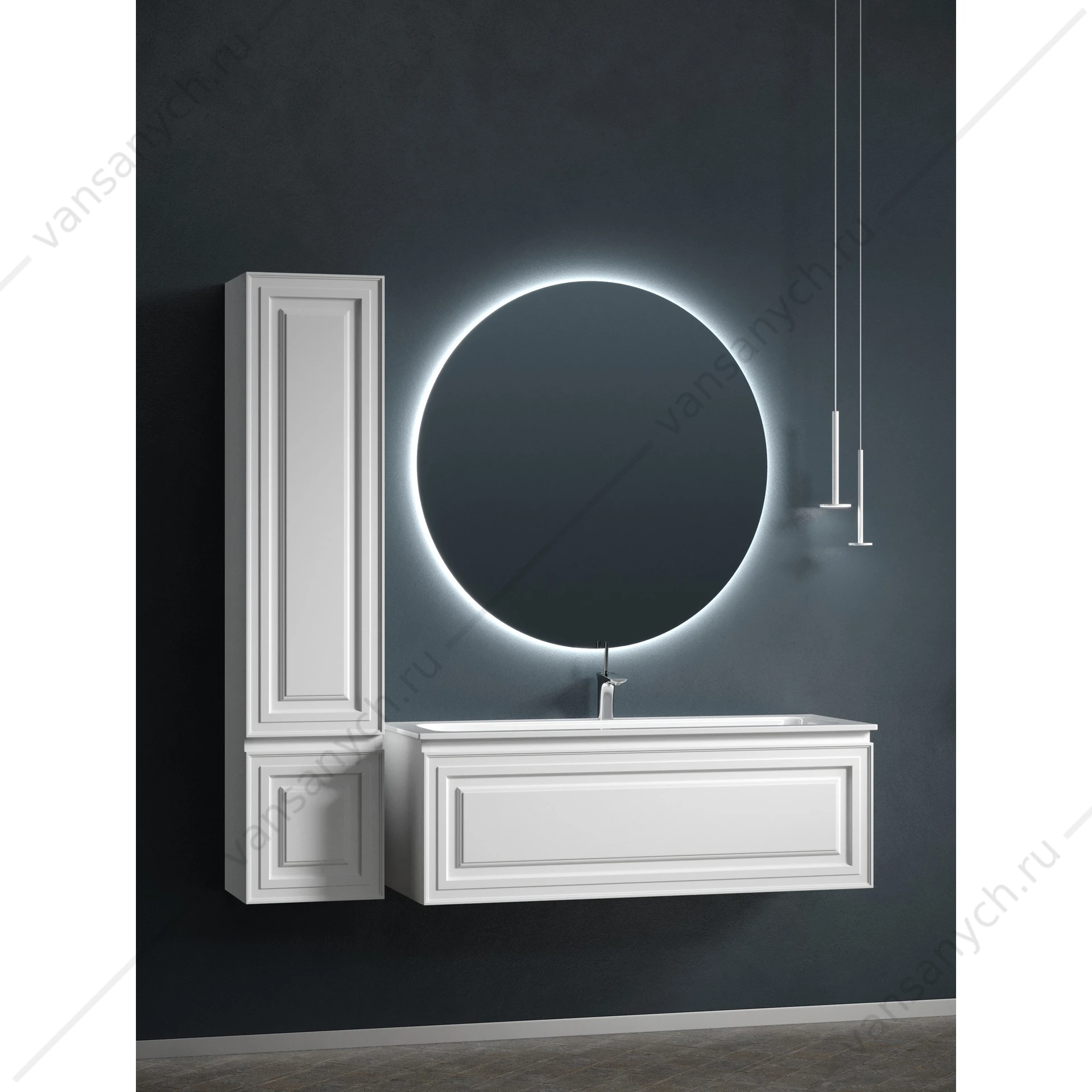 Тумба под раковину 120 подвесная SANCOS Very 119,5х40, 6 Bianco VR120W