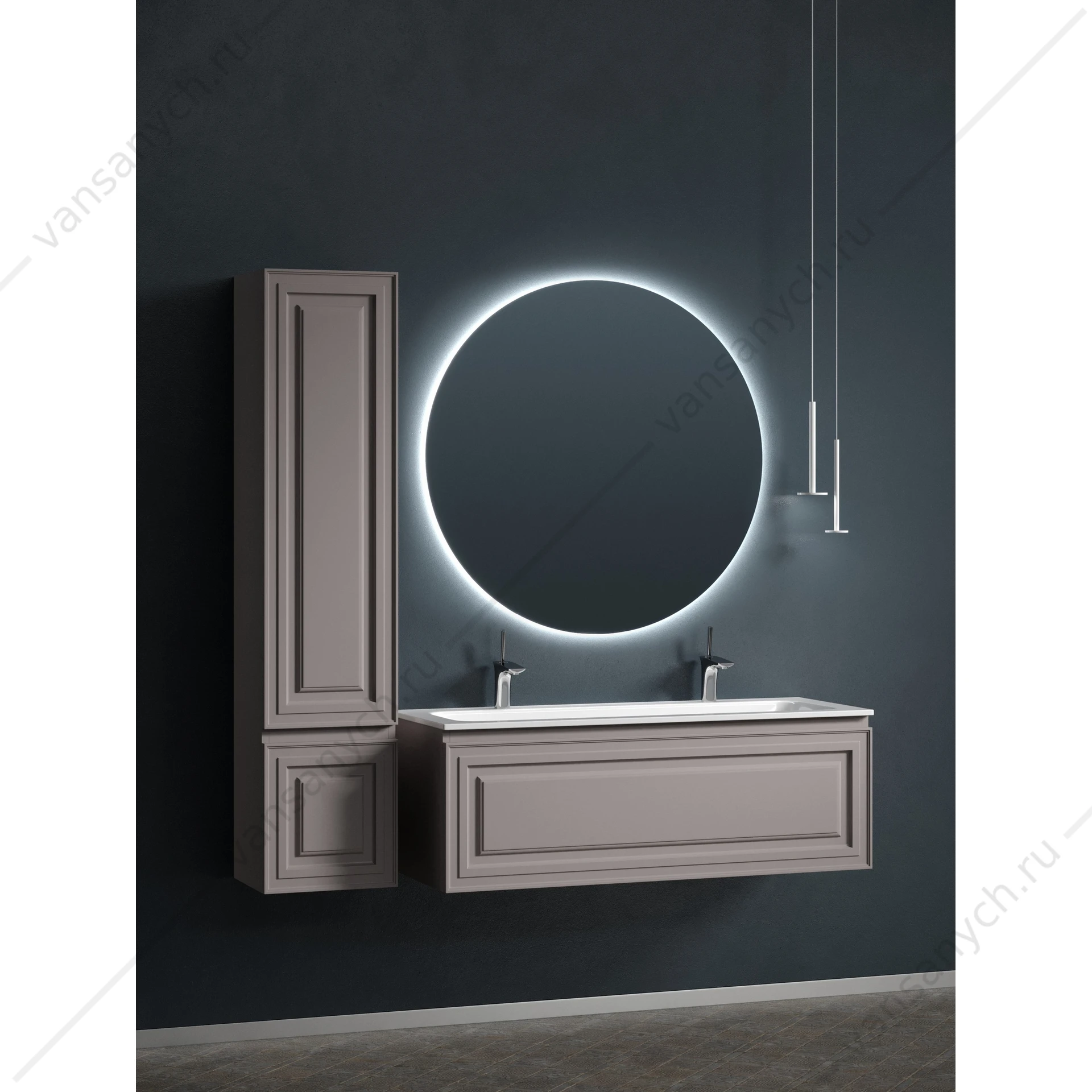Тумба под раковину 120 подвесная SANCOS Very 119,5х40, 6 Doha Soft VR120SM