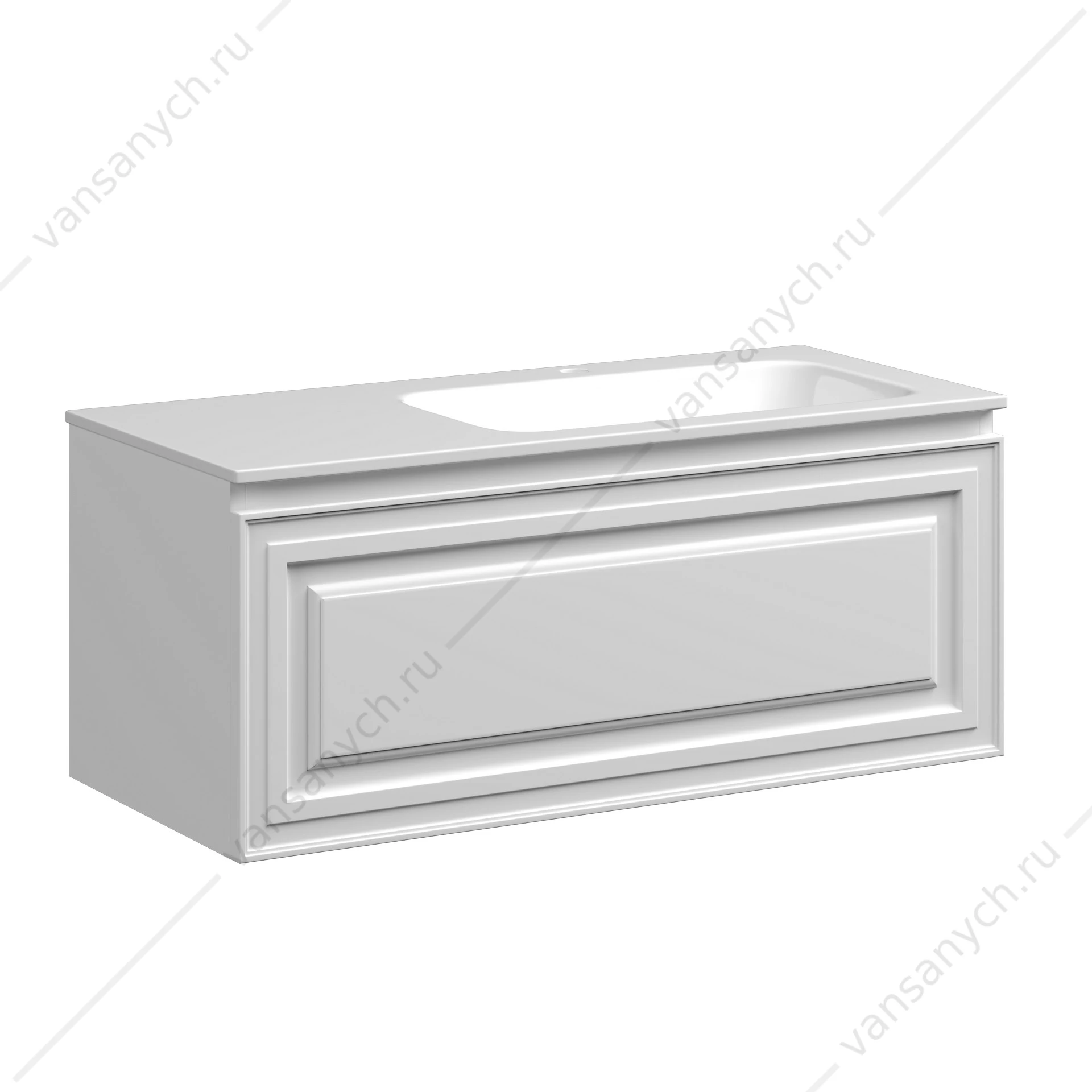 Тумба под раковину 100 подвесная SANCOS Very 99,5х40, 6 Bianco VR100RW