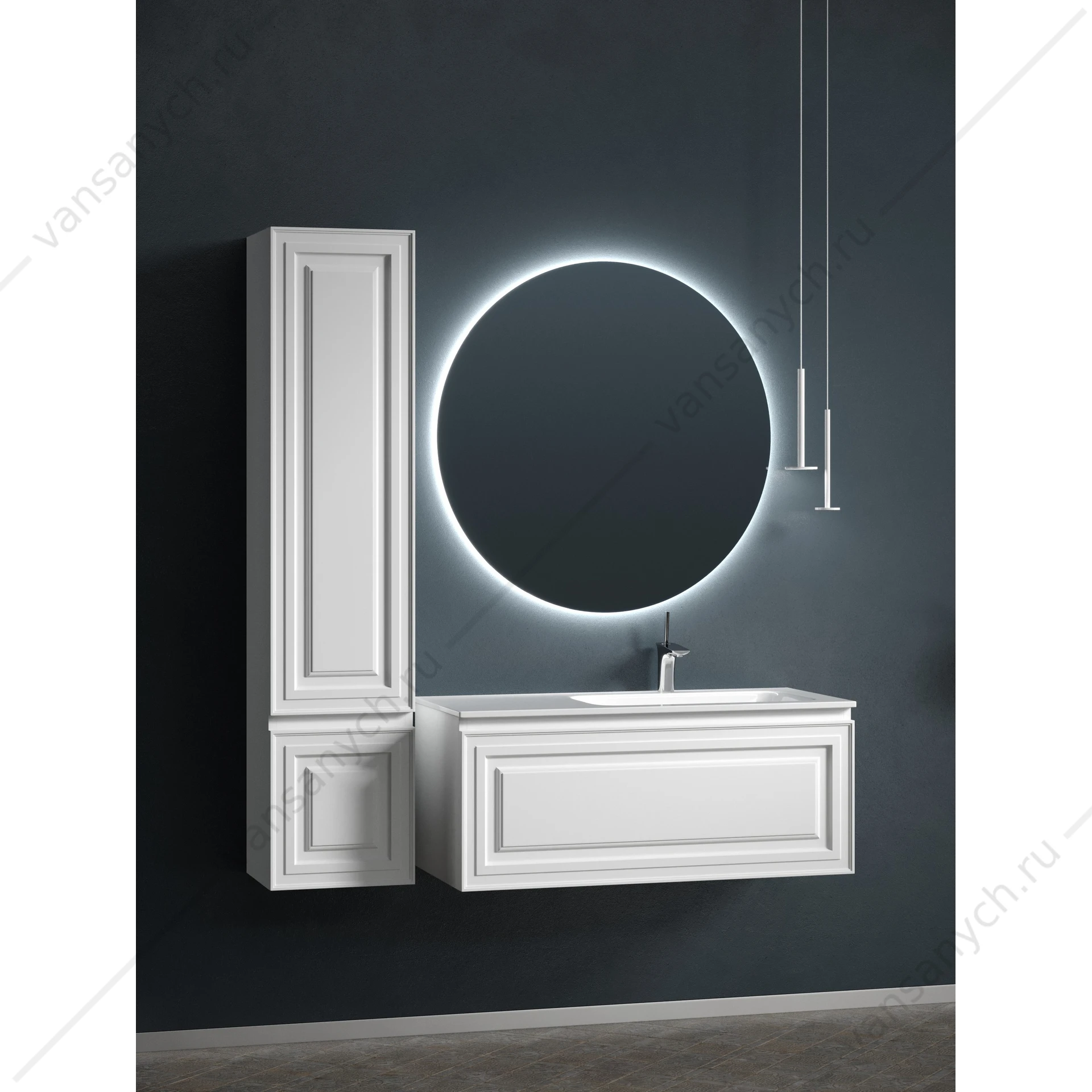 Тумба под раковину 100 подвесная SANCOS Very 99,5х40, 6 Bianco VR100RW