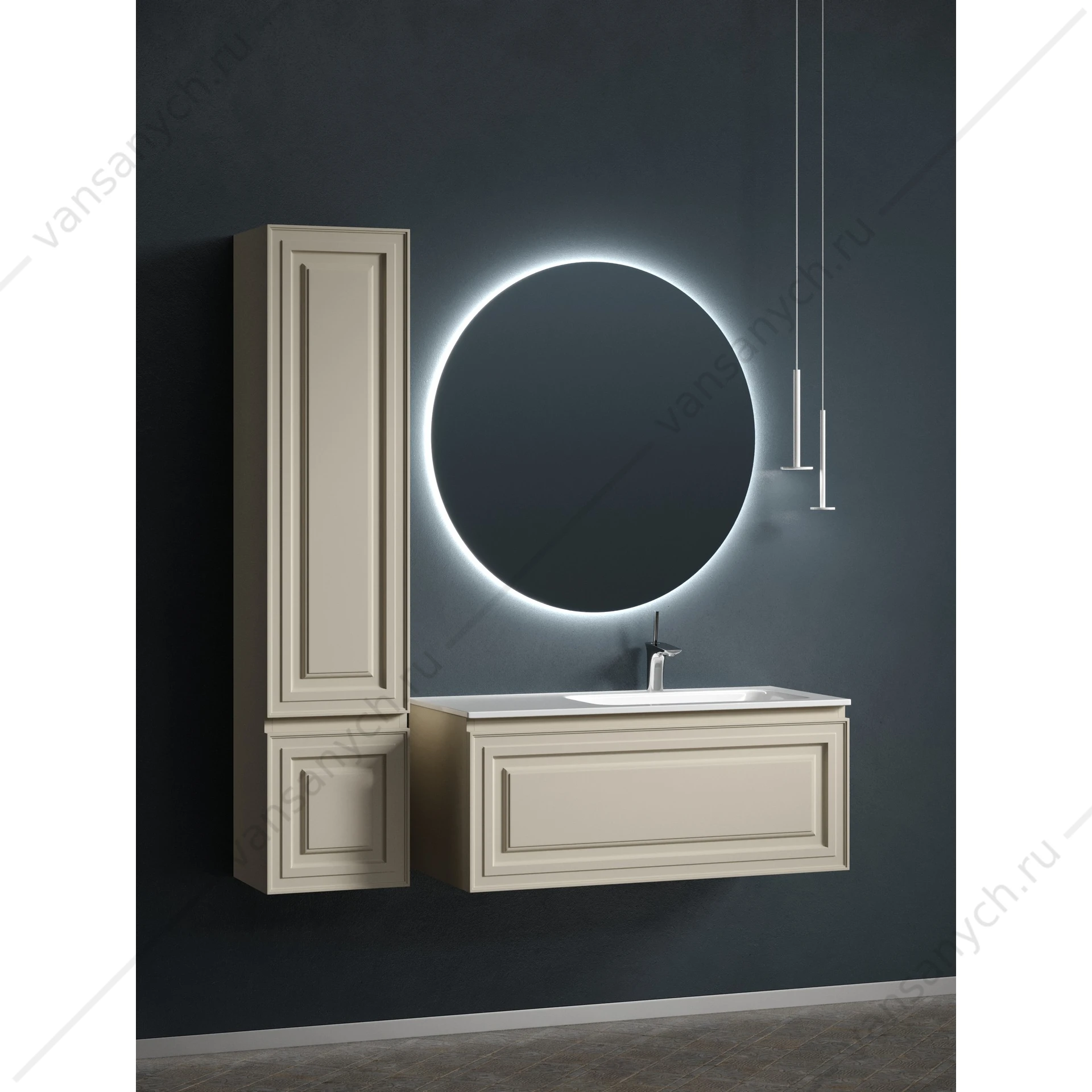 Тумба под раковину 100 подвесная SANCOS Very 99,5х40, 6 Beige Soft VR100RCE