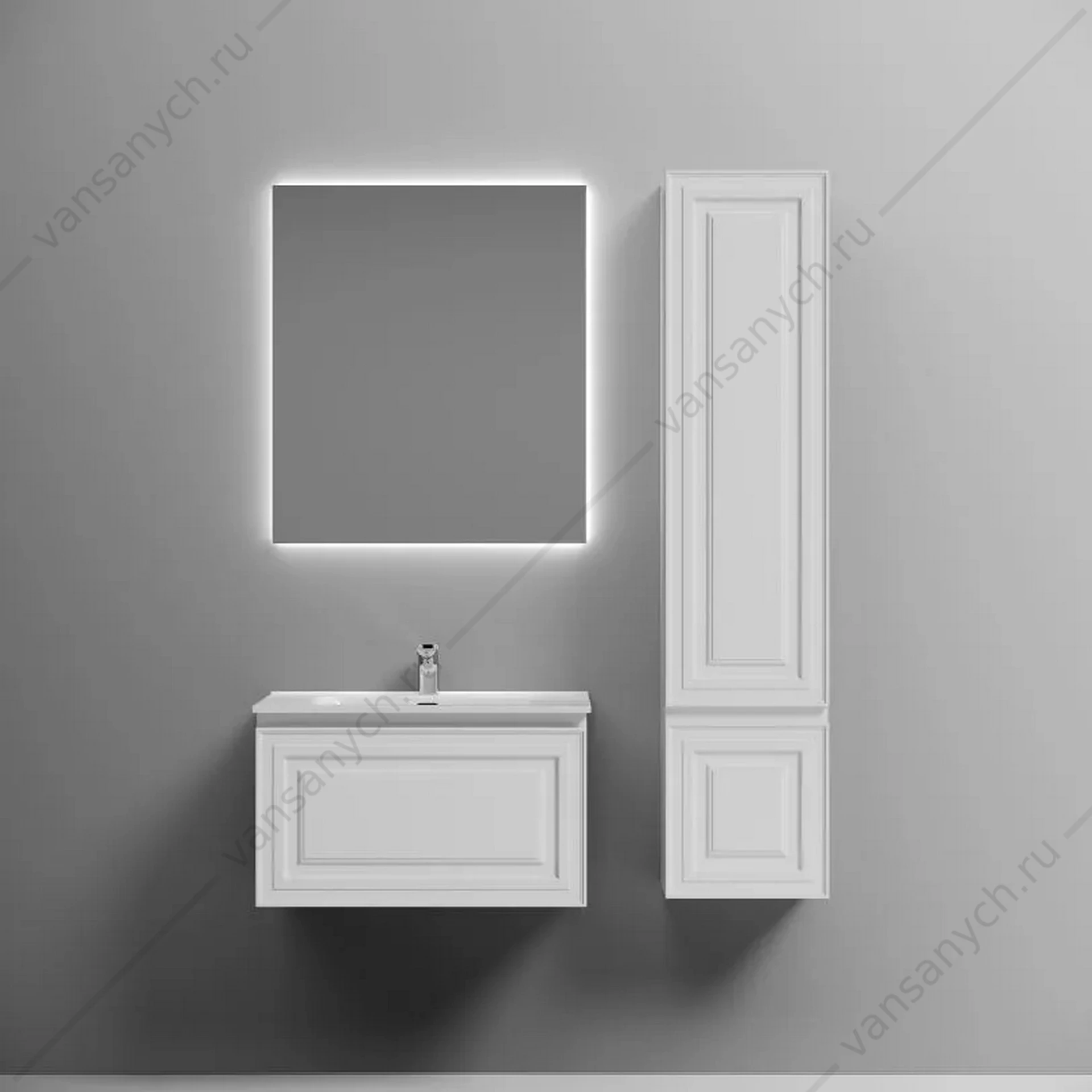 Тумба под раковину 70 подвесная SANCOS Very 69х40, 6 Bianco VR70W