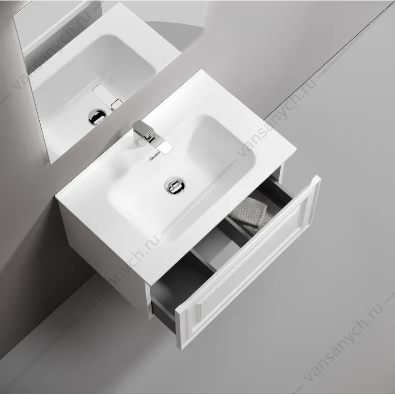 Тумба под раковину 70 подвесная SANCOS Very 69х40, 6 Bianco VR70W