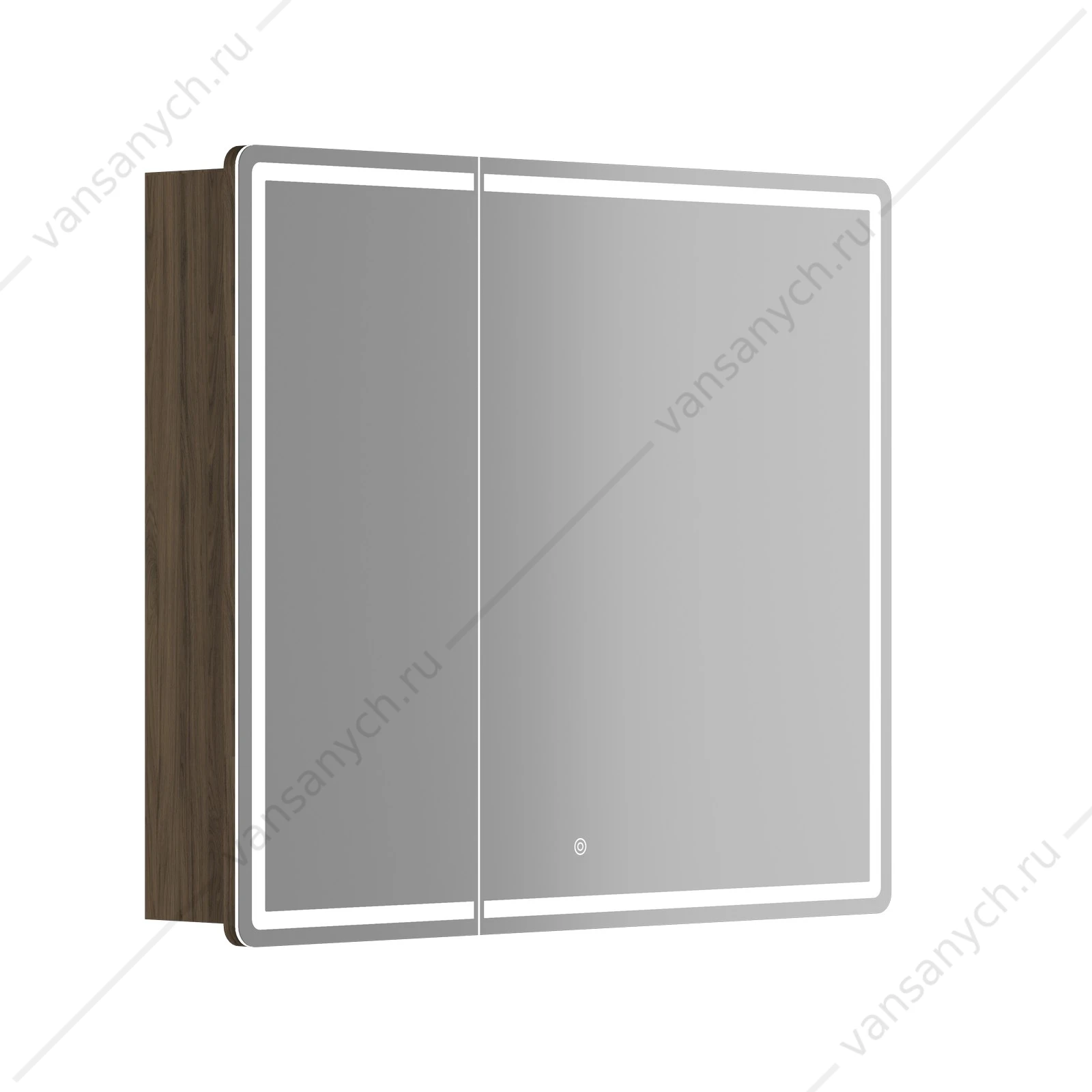 Зеркальный шкаф 89 SANCOS Mirror 89х74 Дуб чарльстон L, R, с подсветкой, сенсор, MI90ECH