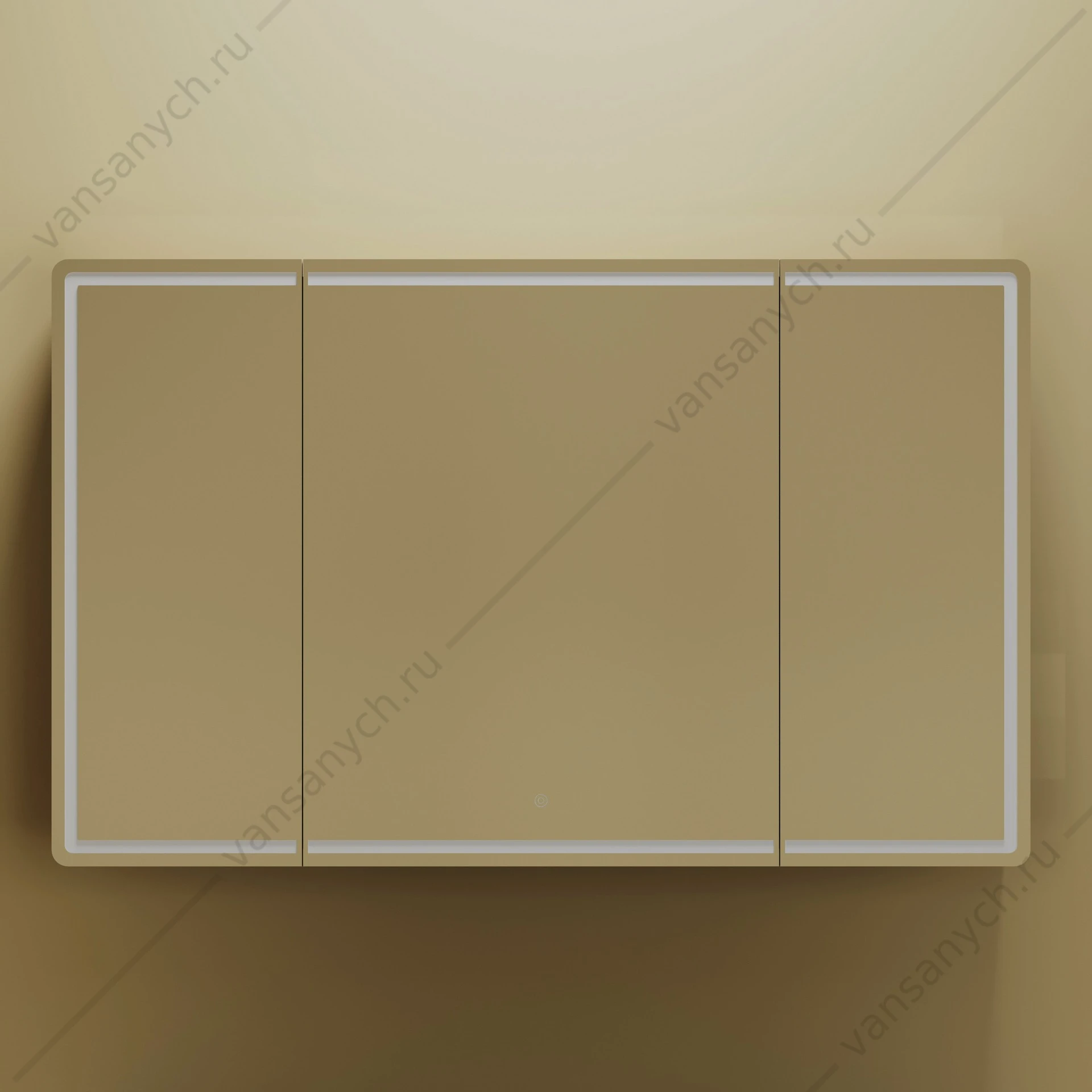 Зеркальный шкаф 119 SANCOS Mirror 119х74 Дуб чарльстон L, R, с подсветкой, сенсор, MI120ECH