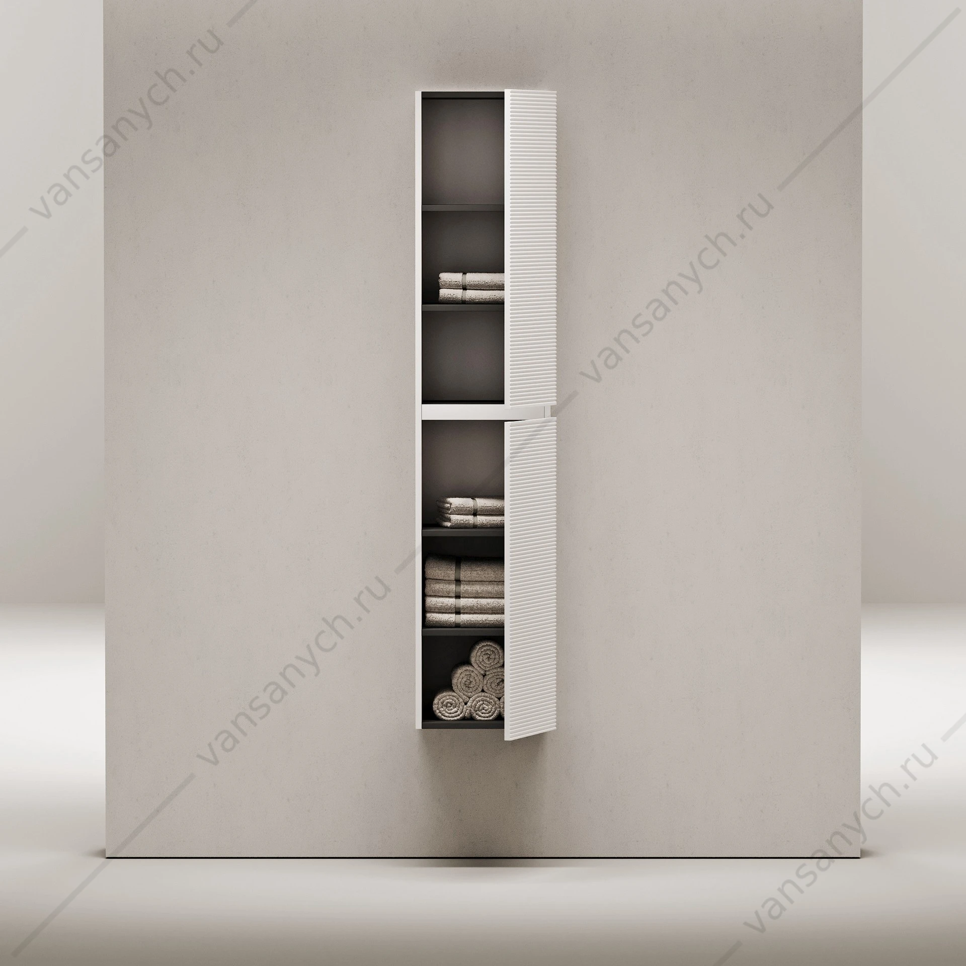 Пенал подвесной 35 SANCOS FOLK 35х165 Bianco L/R PFL35W