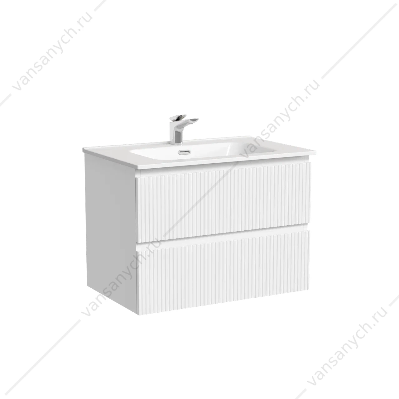 Тумба под раковину 70 подвесная SANCOS FOLK 69х50 Bianco FL70W