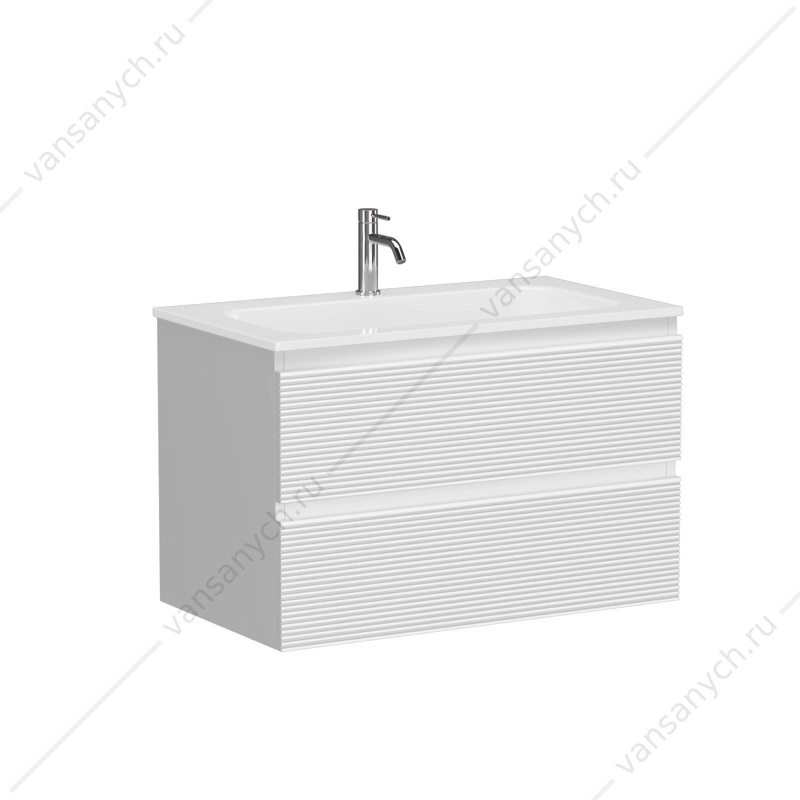 Тумба под раковину 80 подвесная SANCOS FOLK 79х50 Bianco FL80W