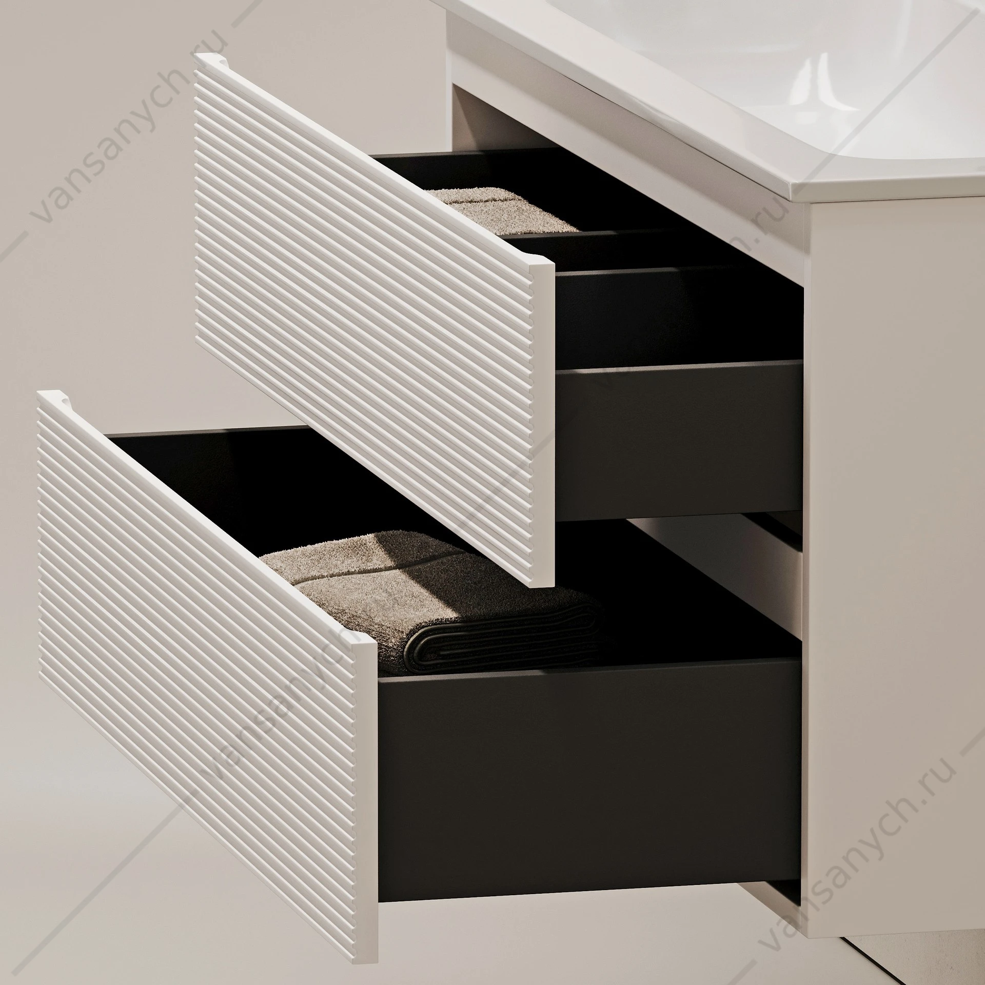 Тумба под раковину 80 подвесная SANCOS FOLK 79х50 Bianco FL80W